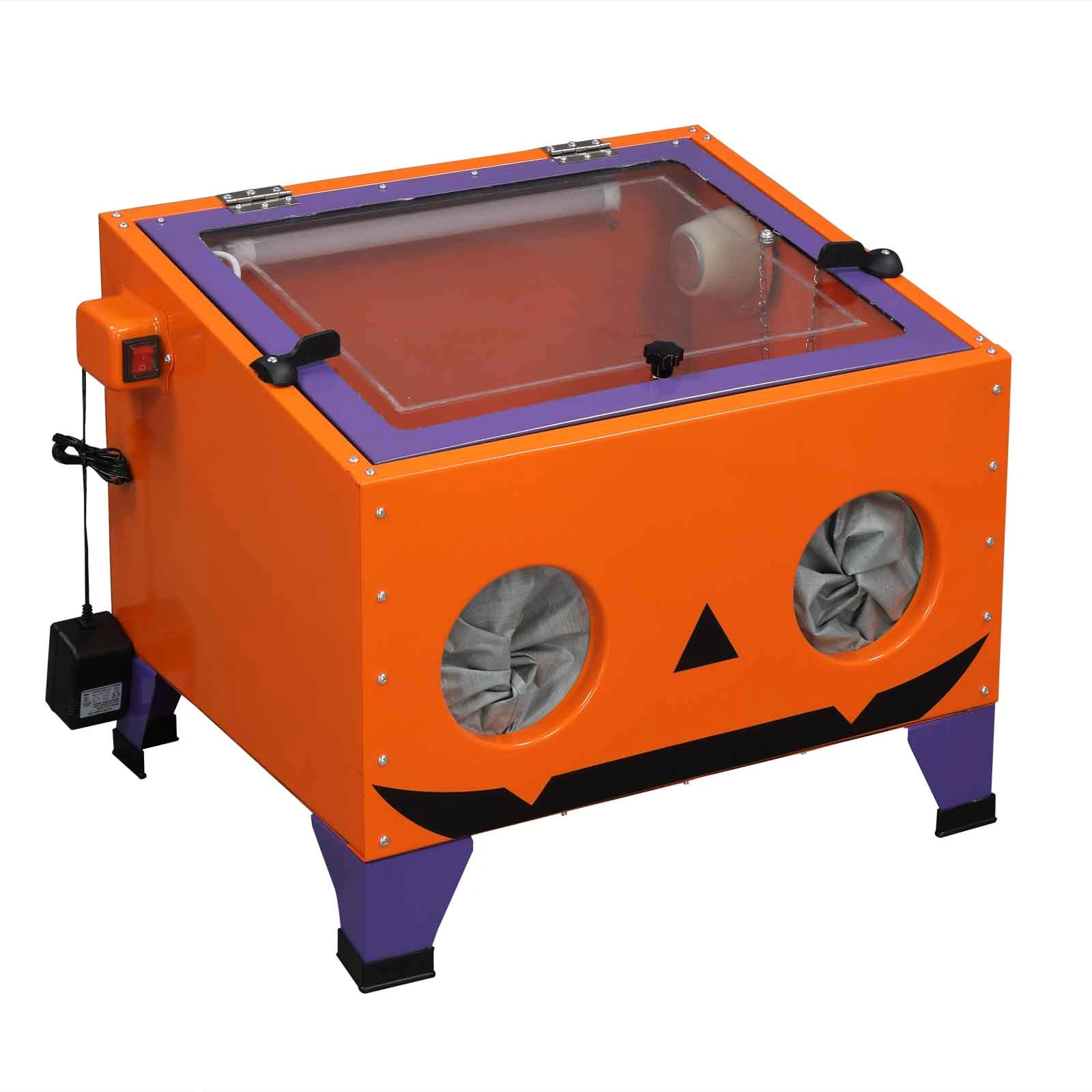 25 Gallon Bench Top Air Sandblasting Cabinet Sandblaster Blast Large Cabinet Orange view 36