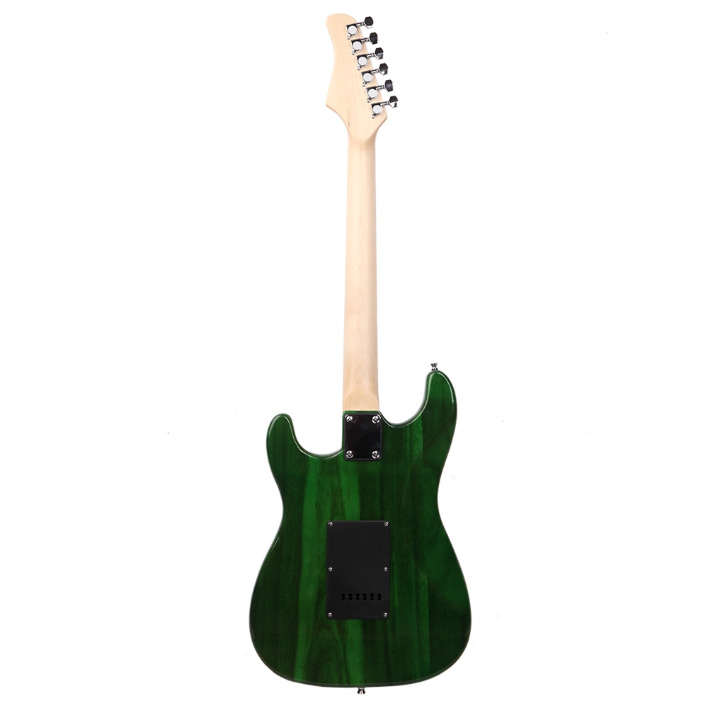 ST Stylish Electric Guitar with Black Pickguard Green view 3