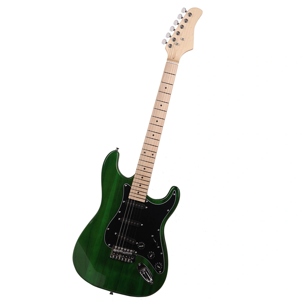 ST Stylish Electric Guitar with Black Pickguard Green view 7