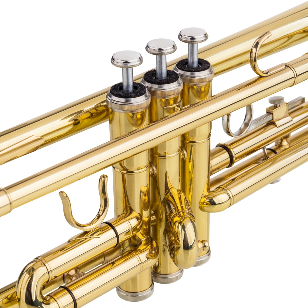 Adjustable Drop Bb Trumpet and Gloves Gift Set - Gold Metallic Finish view 11