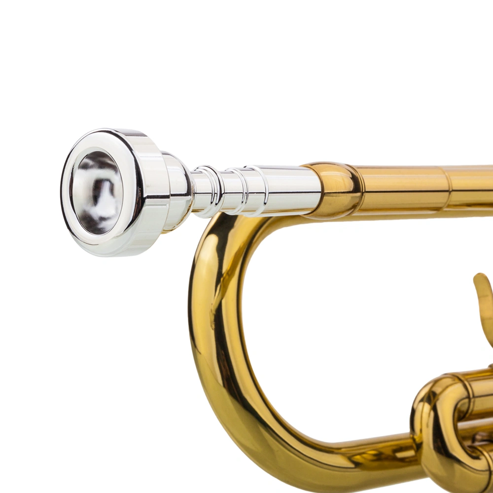 Adjustable Drop Bb Trumpet and Gloves Gift Set - Gold Metallic Finish view 6