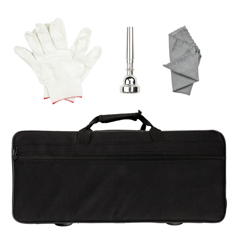 Adjustable Drop Bb Trumpet and Gloves Gift Set - Gold Metallic Finish view 9