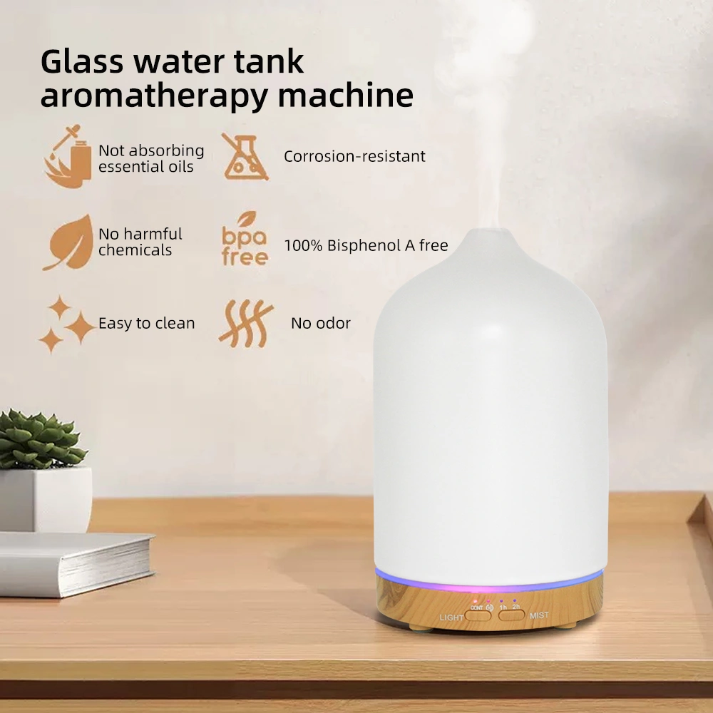 200ml Ultrasonic Essential Oil Diffuser with Timer, 7 LED Colors, Quiet Aroma Humidifier for Home & Office view 4