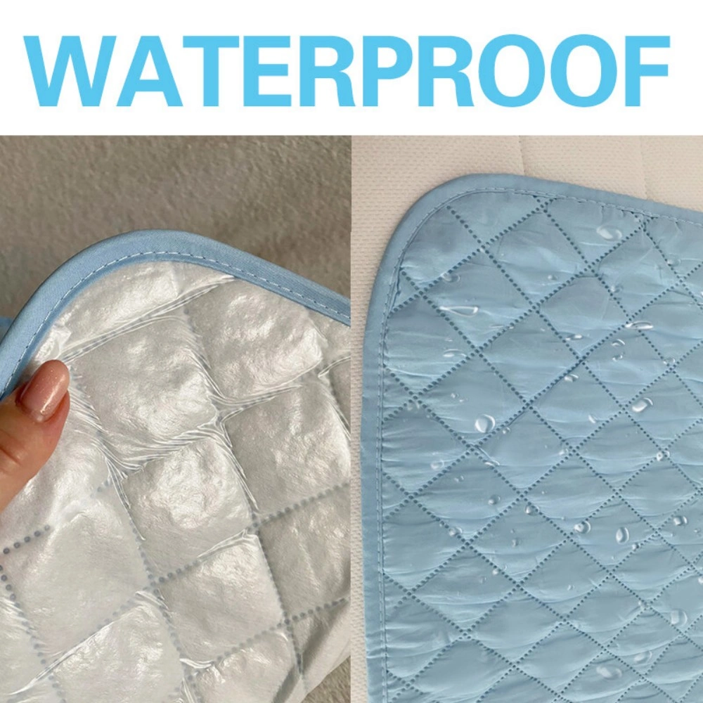 Washable Absorbent Incontinence Bed Pads Reusable Mattress Protector Sheet - Blue 70x120cm view 8