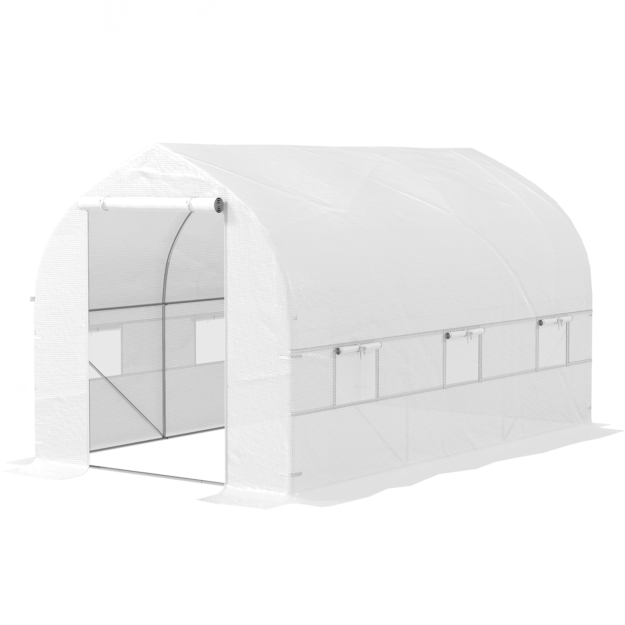 Mini Walk-in Greenhouse 6x8 ft Polycarbonate Plant Tunnel Garden Hoop House Winter Protection view 3