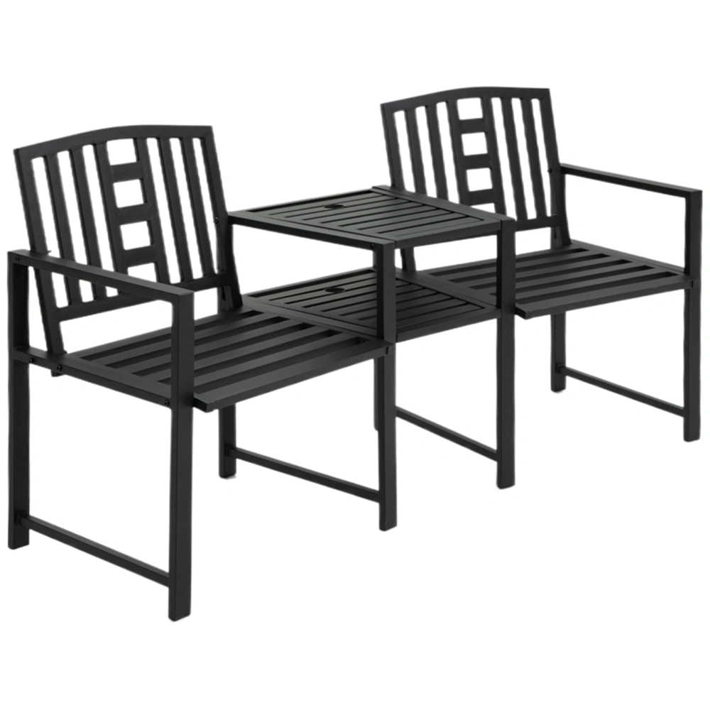 Outdoor Garden Bench with Chair Set - Weather-Resistant Patio Seating for Backyard