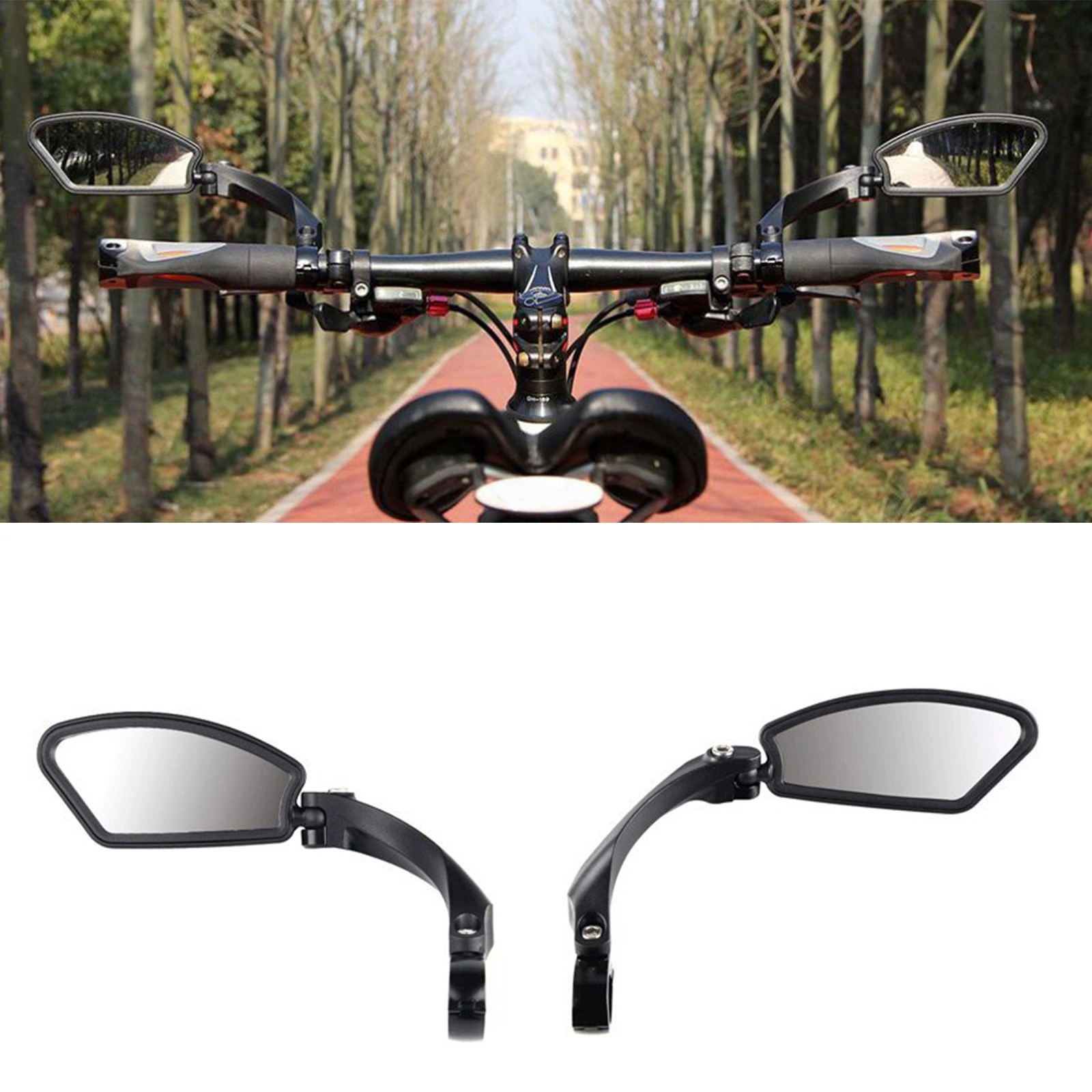 1 Pair Adjustable Bike Mirror HD Wide Angle Handlebar Mount Rear Bicycle View Mirrors (US Logistics only For USPS.TK/TMEU only For self-pickup) view 10