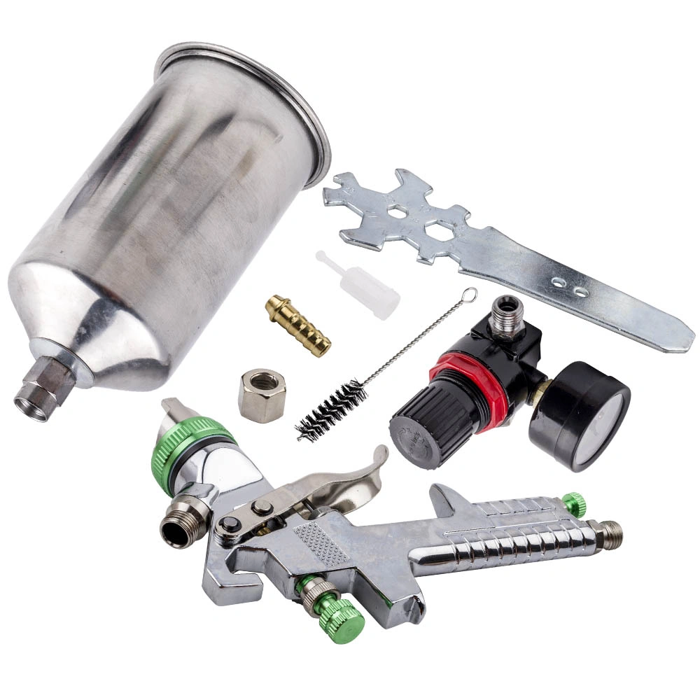 2.5mm HVLP Feed Car Air Spray Gun Kit W/ Regulator Gauge Paint Sprayer view 2
