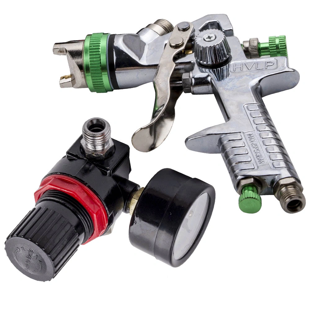 2.5mm HVLP Feed Car Air Spray Gun Kit W/ Regulator Gauge Paint Sprayer view 5