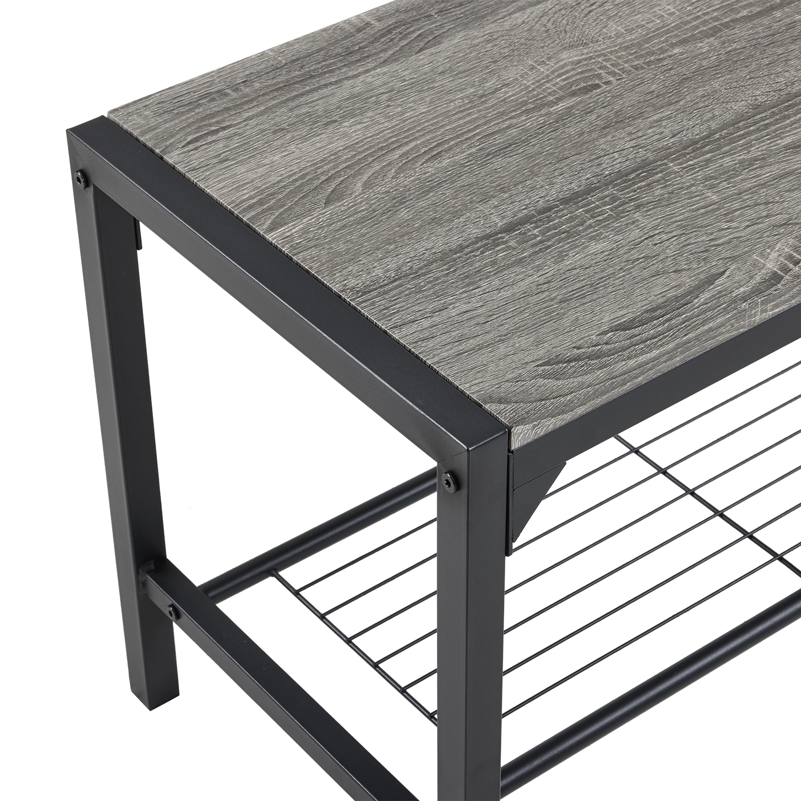 Dining Table Set for 4, Kitchen Table with 2 Chairs and a Bench, 4 Piece Kitchen Table Set for Small Space, Home Kitchen Bar Pub Apartment, Gray view 21
