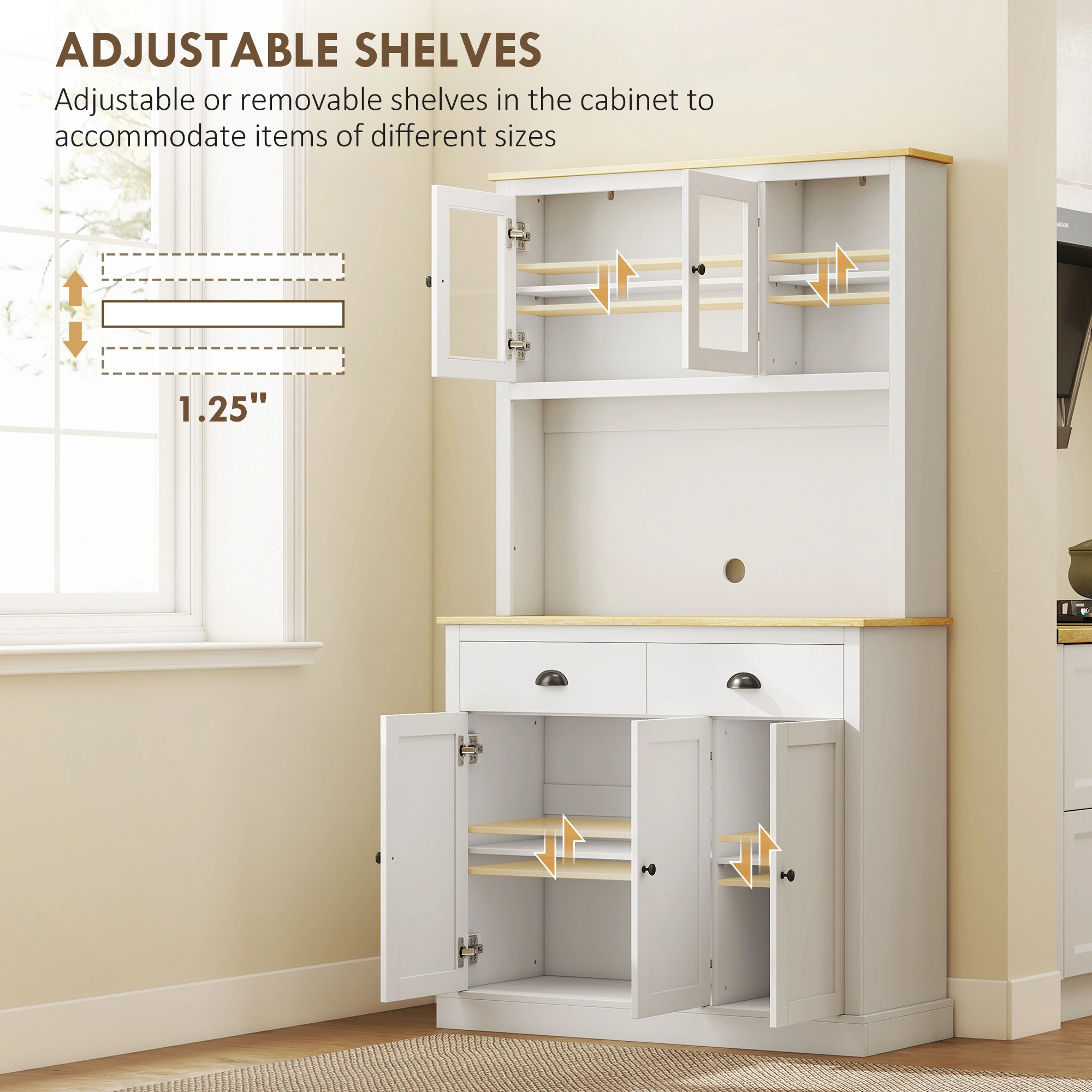 Freestanding Kitchen Cabinet(No shipments on weekends) view 4