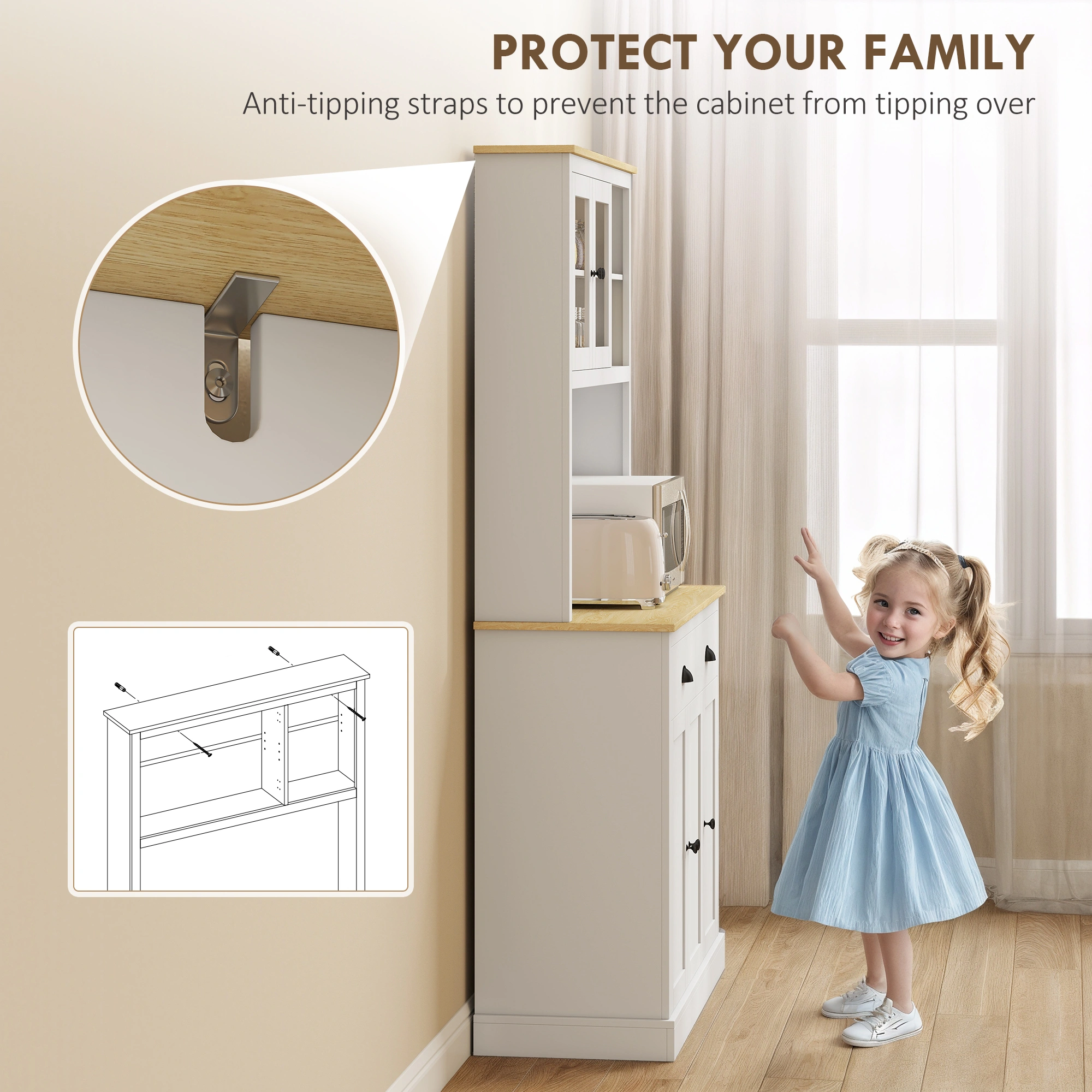 Freestanding Kitchen Cabinet(No shipments on weekends) view 6