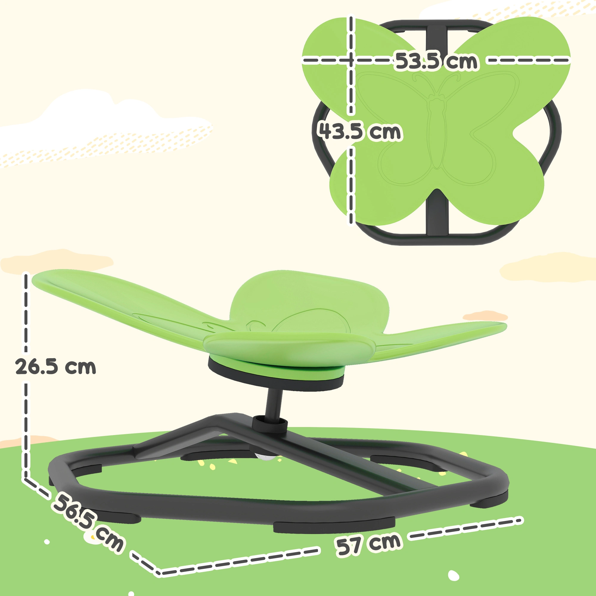 Sensory Spinning Chair with Backrest, 360 Degree Rotating Throne Seat, Fidget Sensory Chair for Kids & Adults, Calming Therapy Swing view 2