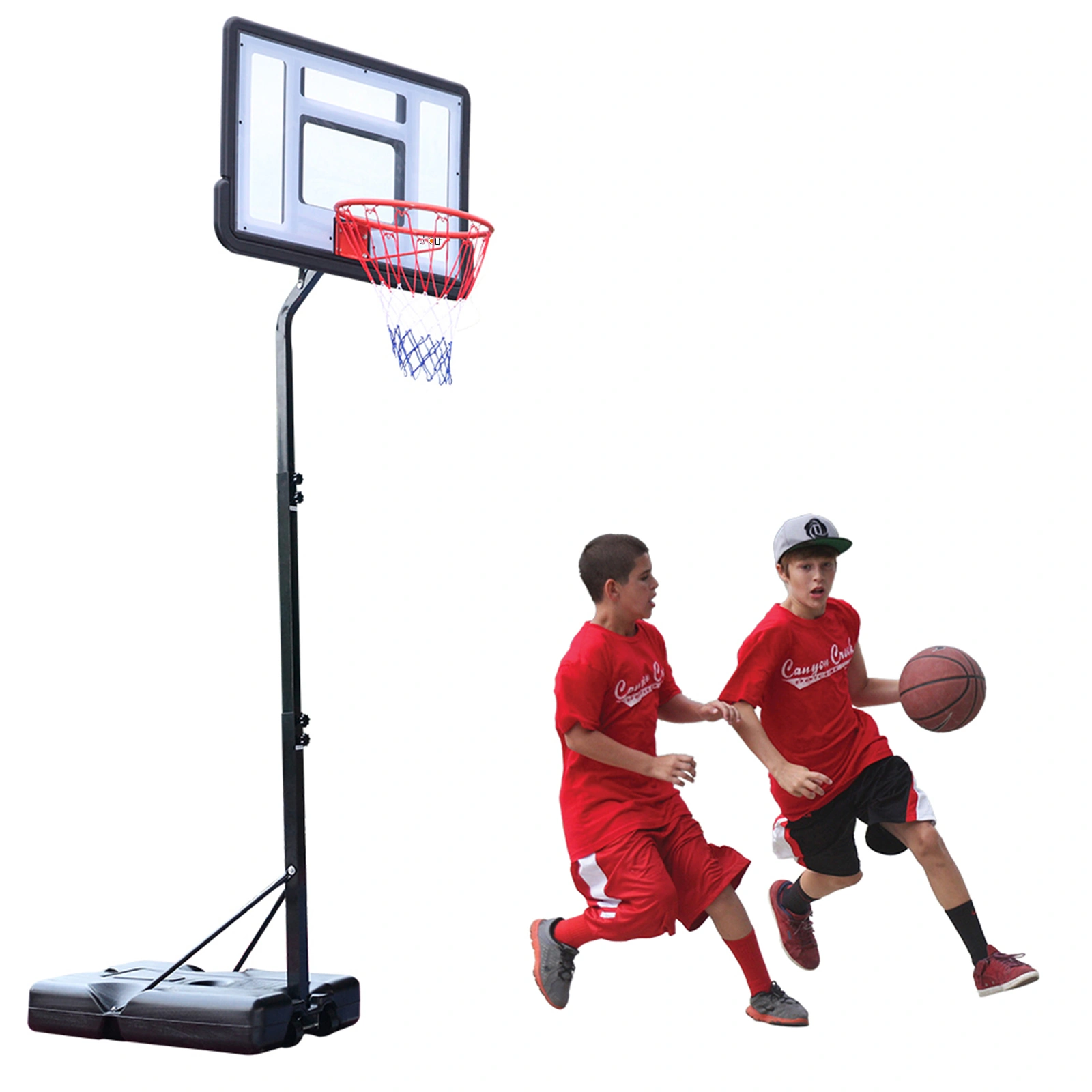 Portable Basketball Stand Hoop Outdoor Adjustable Height 210-260cm Removable Backboard Court Set view 2
