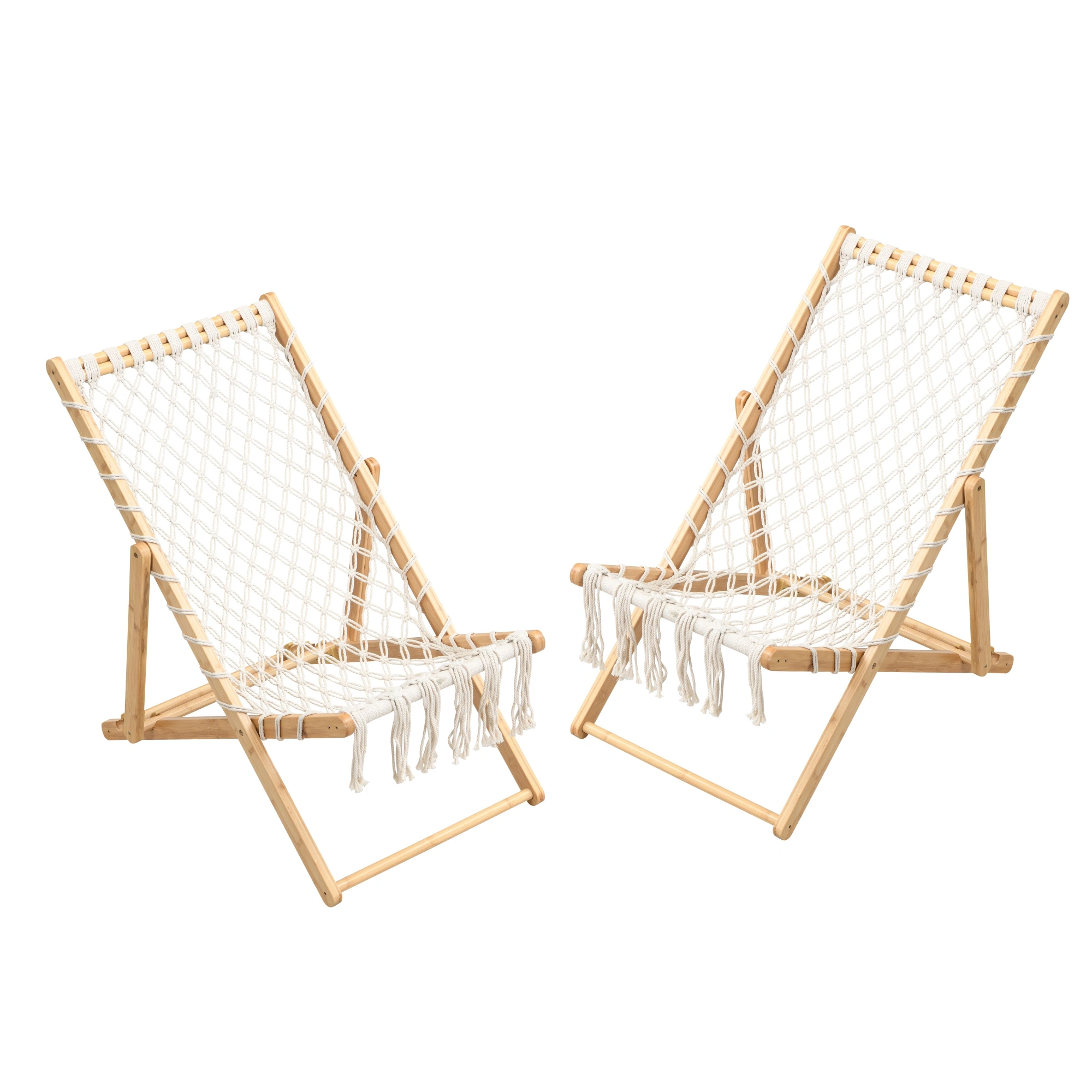 Set of 2 Handwoven Rope Chairs, Wicker Weaving Accent Chairs for Patio, Living Room, Garden, Balcony-Seating, Does Not Support Self Pickup view 12