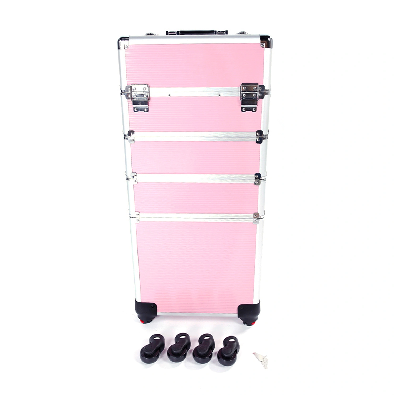 4 in 1 Aluminum Cosmetic Makeup Case Tattoo Box Pink view 11