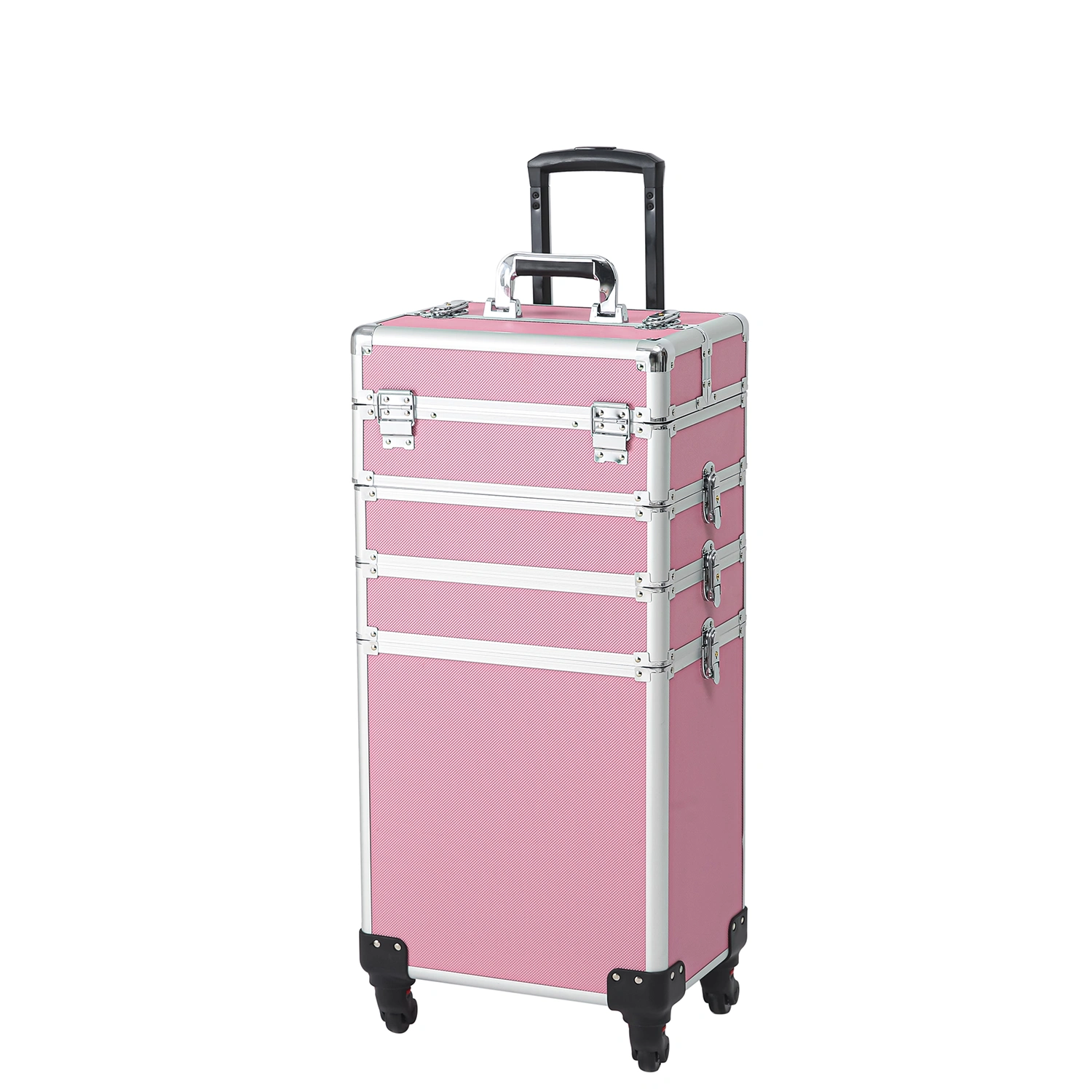 4 in 1 Aluminum Cosmetic Makeup Case Tattoo Box Pink view 20