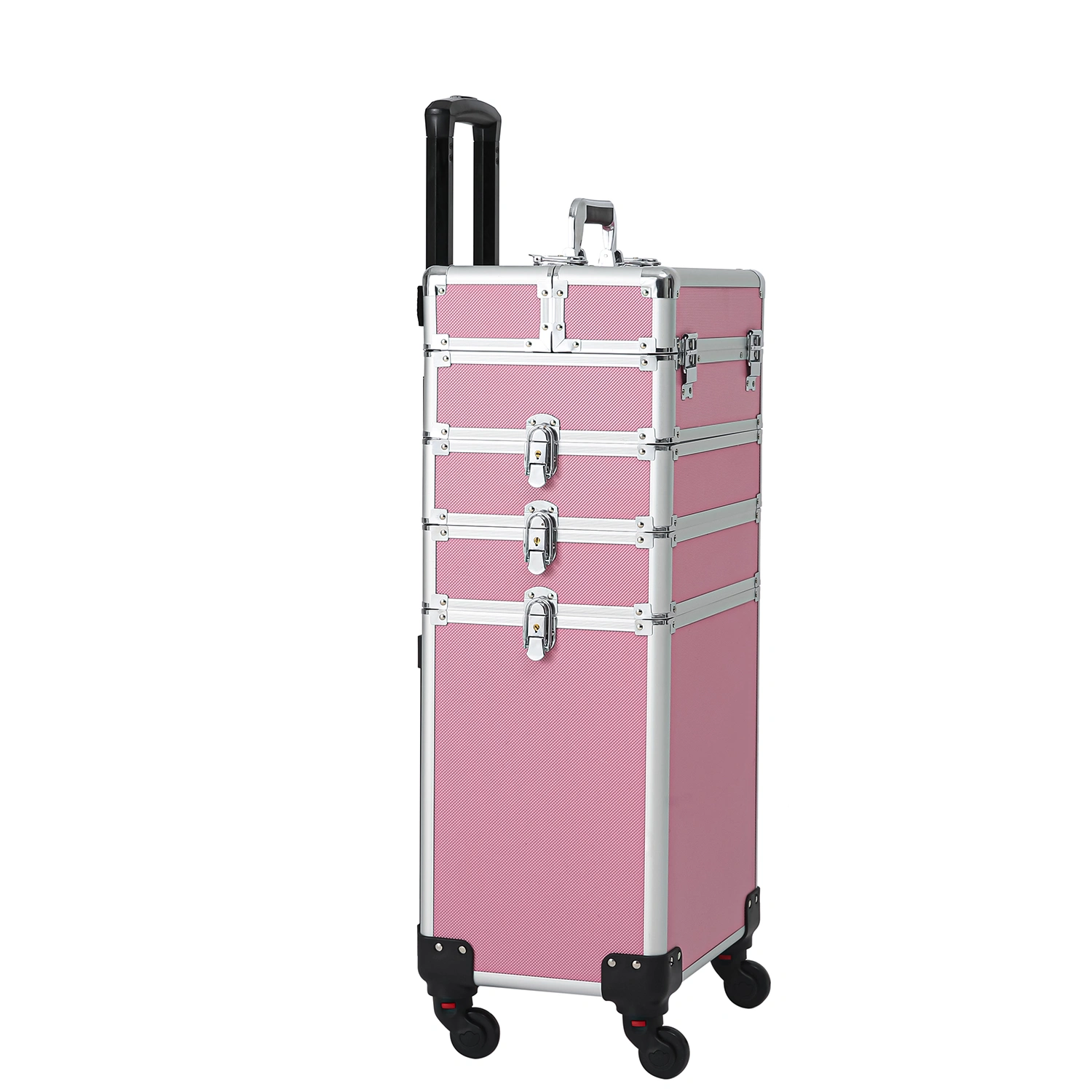 4 in 1 Aluminum Cosmetic Makeup Case Tattoo Box Pink view 21