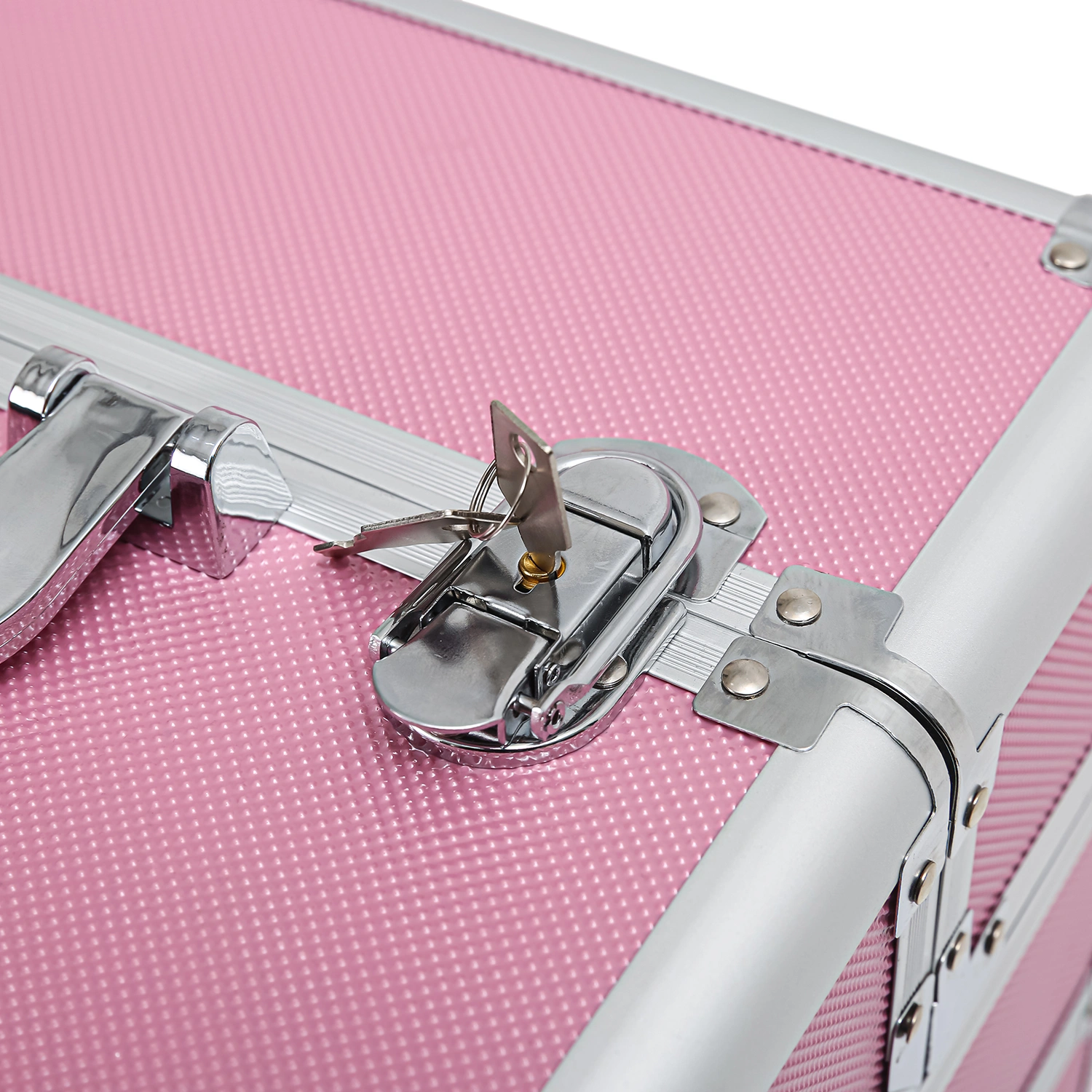4 in 1 Aluminum Cosmetic Makeup Case Tattoo Box Pink view 34