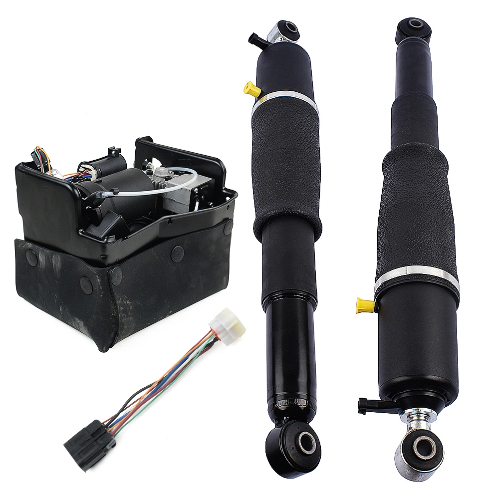 Pair Rear Air Suspension Shocks + Compressor Pump for Cadillac Escalade Chevrolet Avalanche Suburban 1500 Tahoe GMC Yukon 2001-2013 25979391 19300046 19299545 view 6
