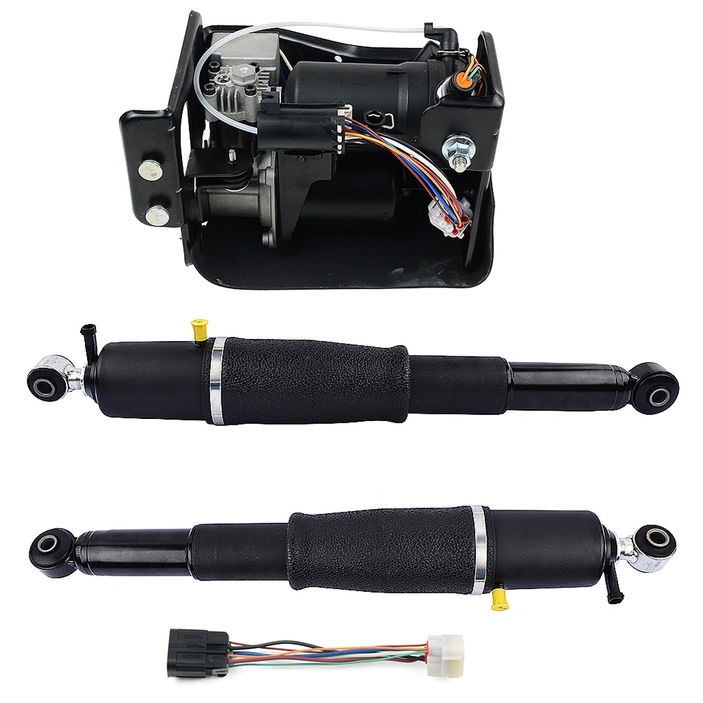 Pair Rear Air Suspension Shocks + Compressor Pump for Cadillac Escalade Chevrolet Avalanche Suburban 1500 Tahoe GMC Yukon 2001-2013 25979391 19300046 19299545 view 7