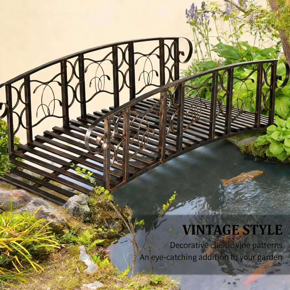 Garden Bridge Decor - Ornamental Miniature Bridge for Fairy Garden, Terrarium & Indoor-Outdoor Landscaping - Rustic Stone Finish Home Décor Accessory view 6
