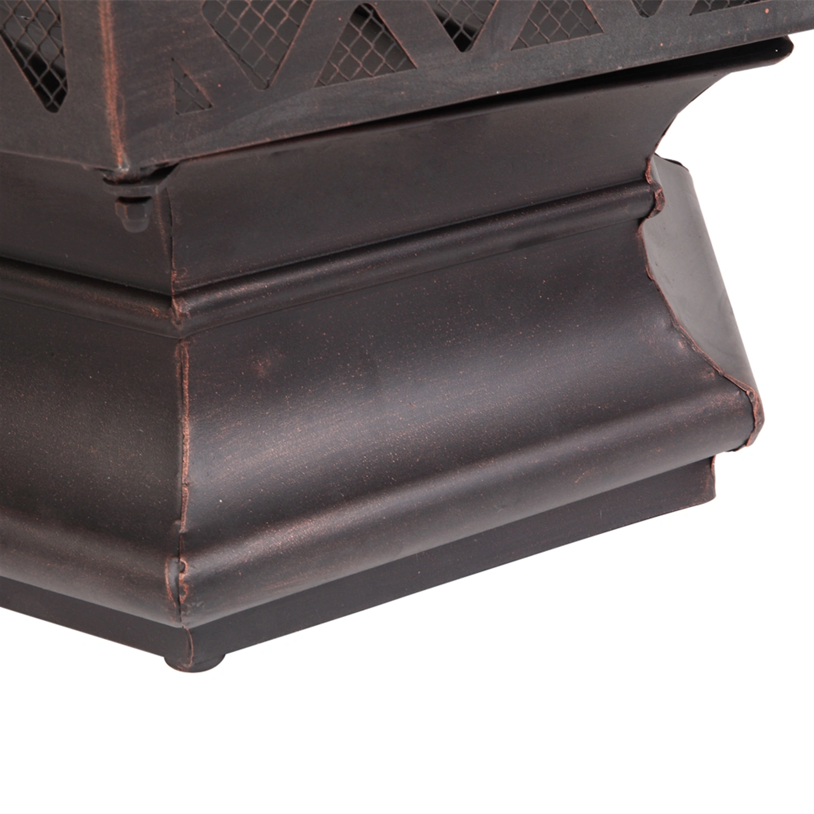 22" Hexagonal Shaped Iron Brazier Wood Burning Fire Pit Decoration for Backyard Poolside view 12