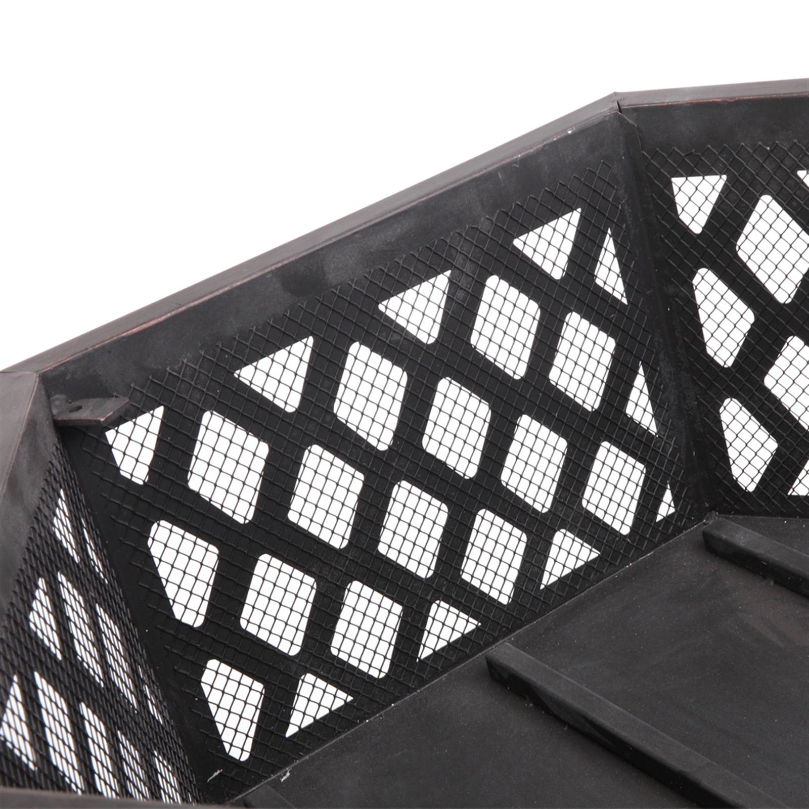 22" Hexagonal Shaped Iron Brazier Wood Burning Fire Pit Decoration for Backyard Poolside view 27