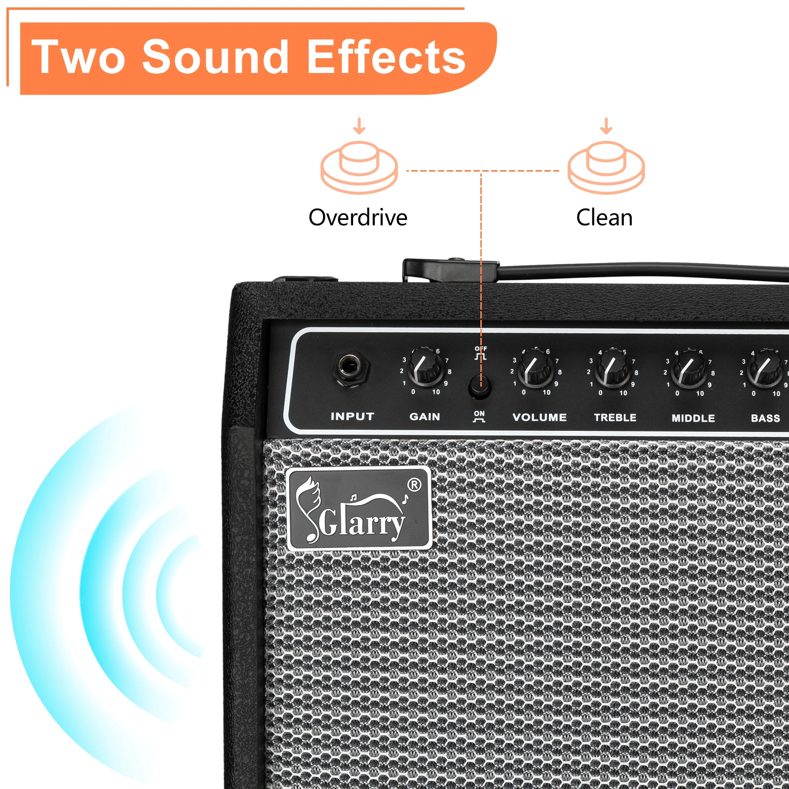 40W GEA-40 Electric Guitar Amplifier Black view 11