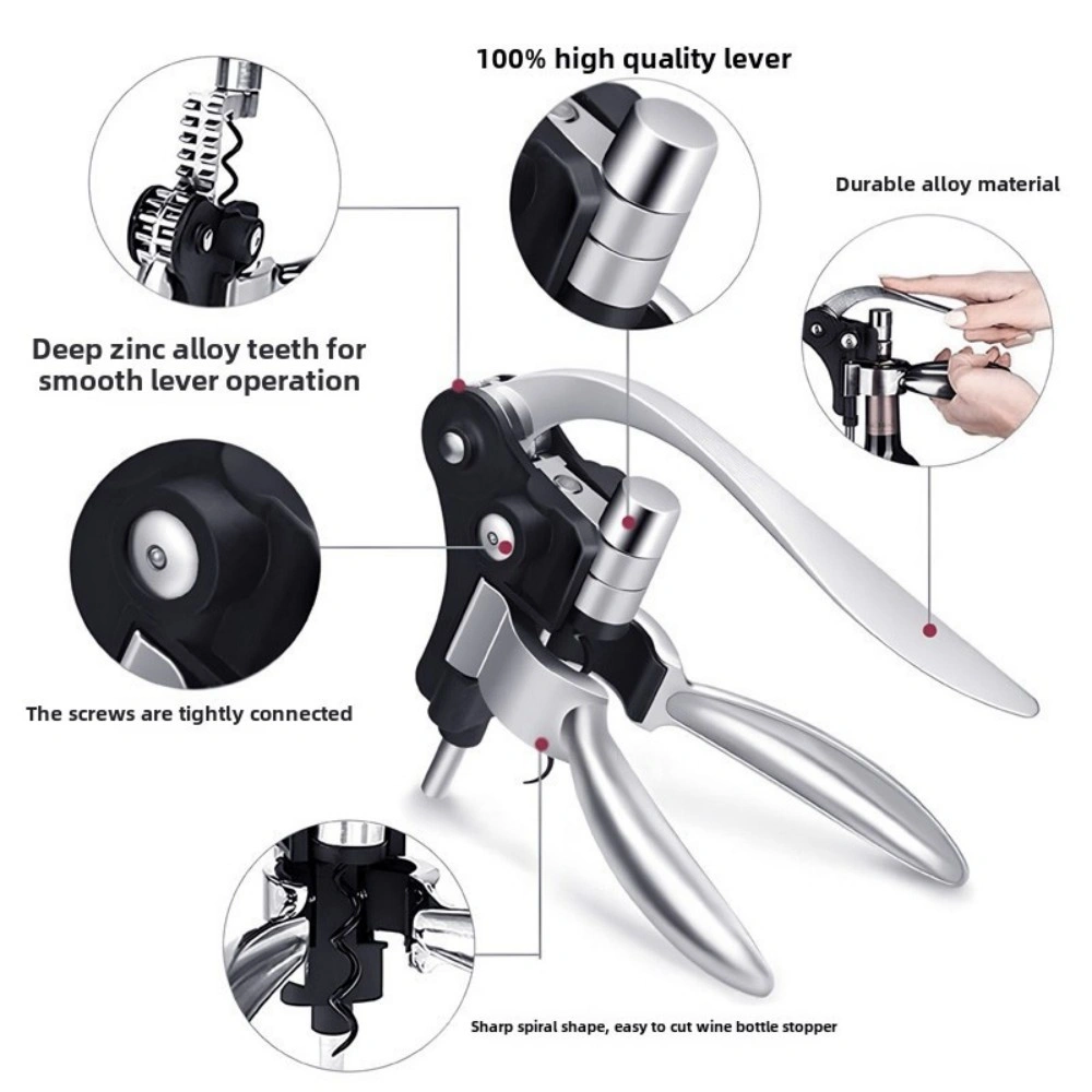 Deluxe Lever Action Rabbit Wine Corkscrew - Professional Bottle Opener Elegant Gift view 5