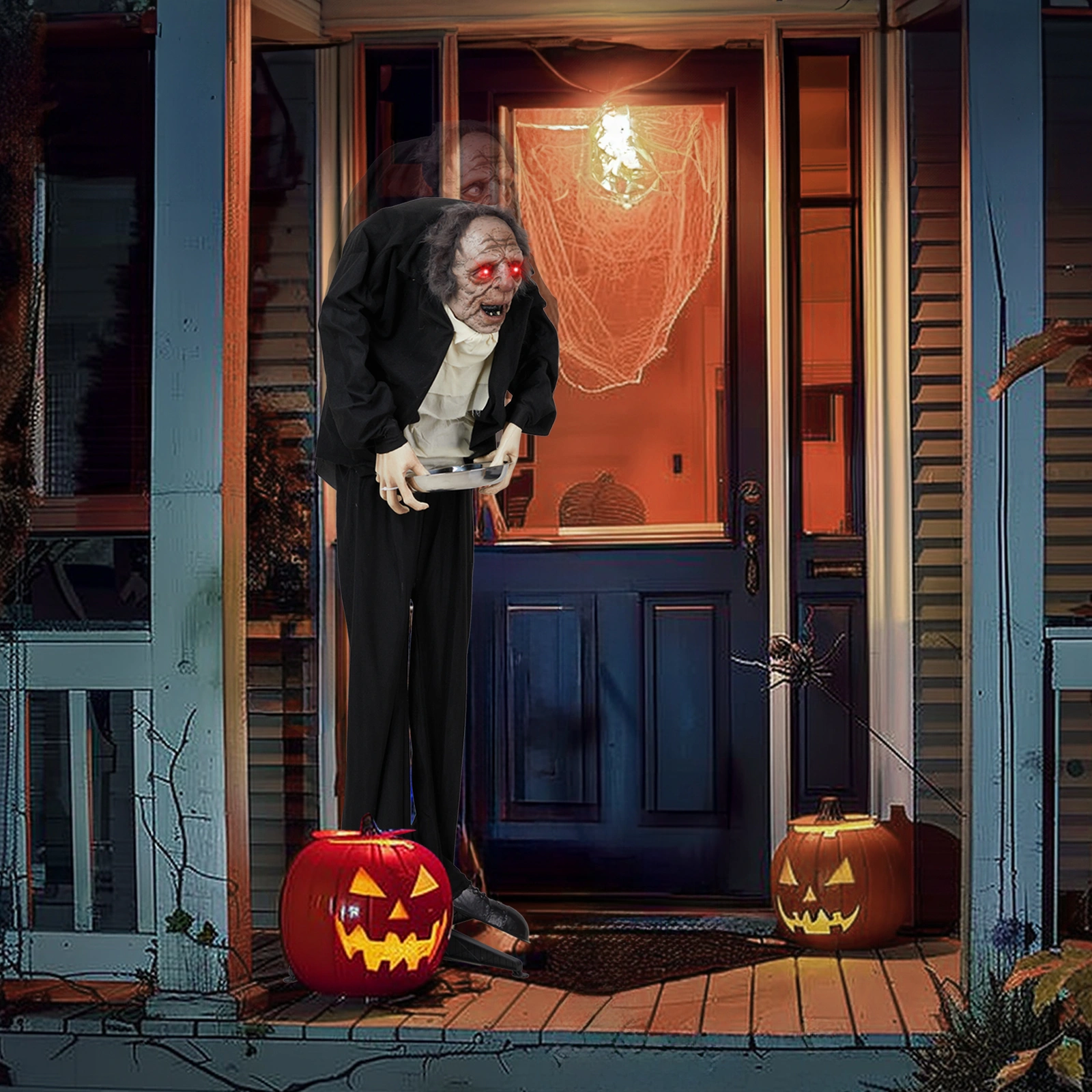 5ft Male servant Halloween Standing Decoration view 7