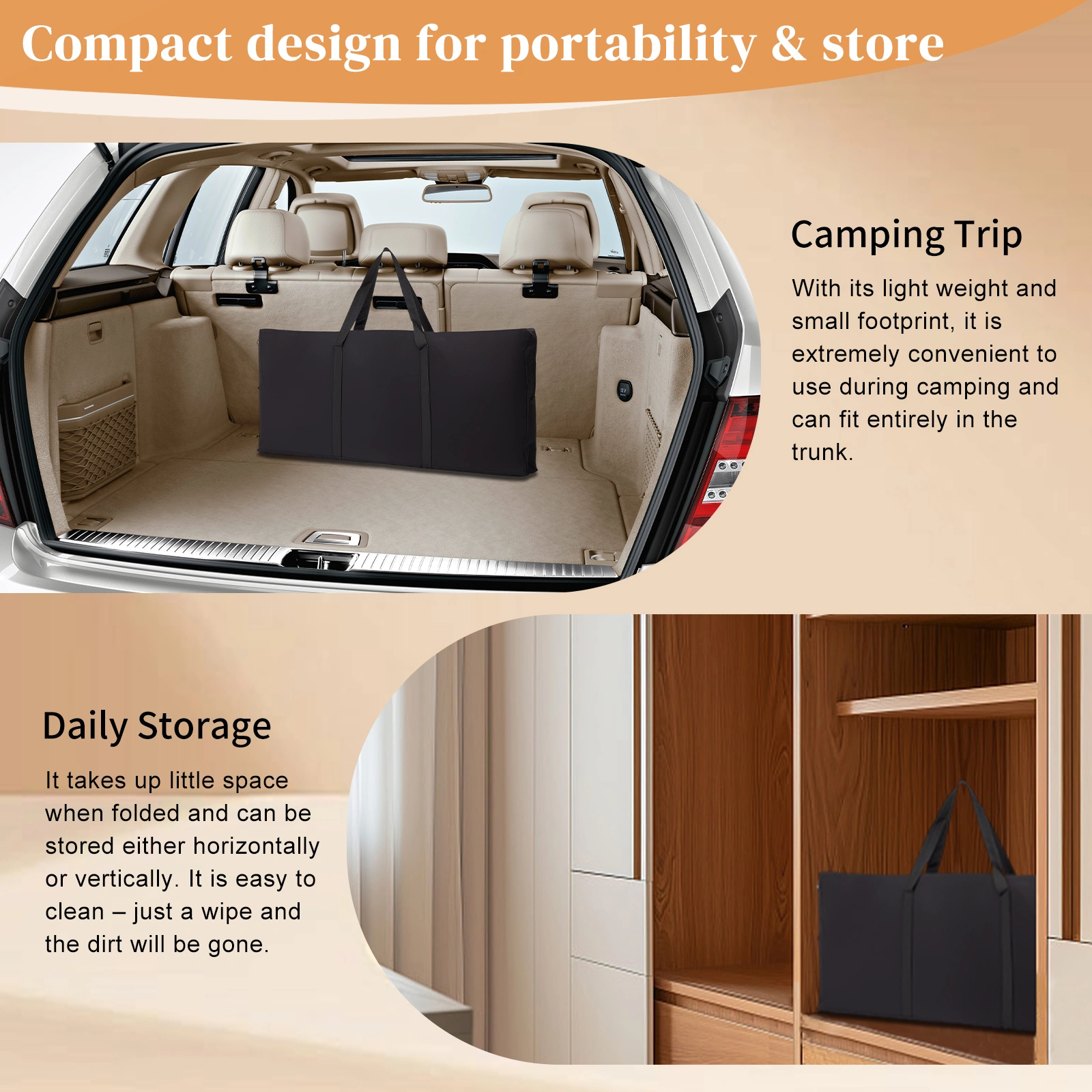 Portable Folding Bar Table with Shelf, Tradeshow Podium Table with Black Skirt and Carrying Bag, for Indoor Outdoor Party Picnic Exhibition, Black view 12