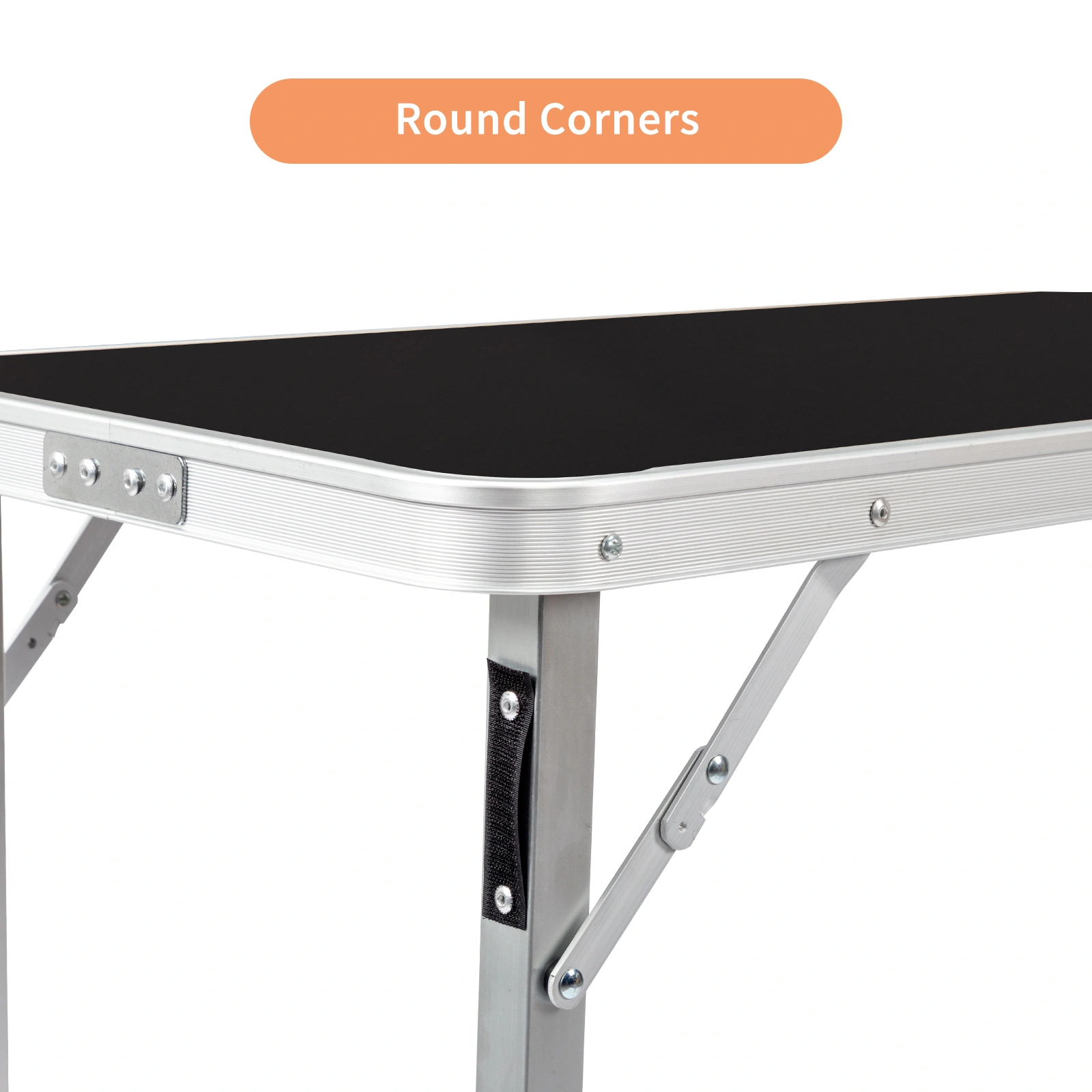 Portable Folding Bar Table with Shelf, Tradeshow Podium Table with Black Skirt and Carrying Bag, for Indoor Outdoor Party Picnic Exhibition, Black view 8