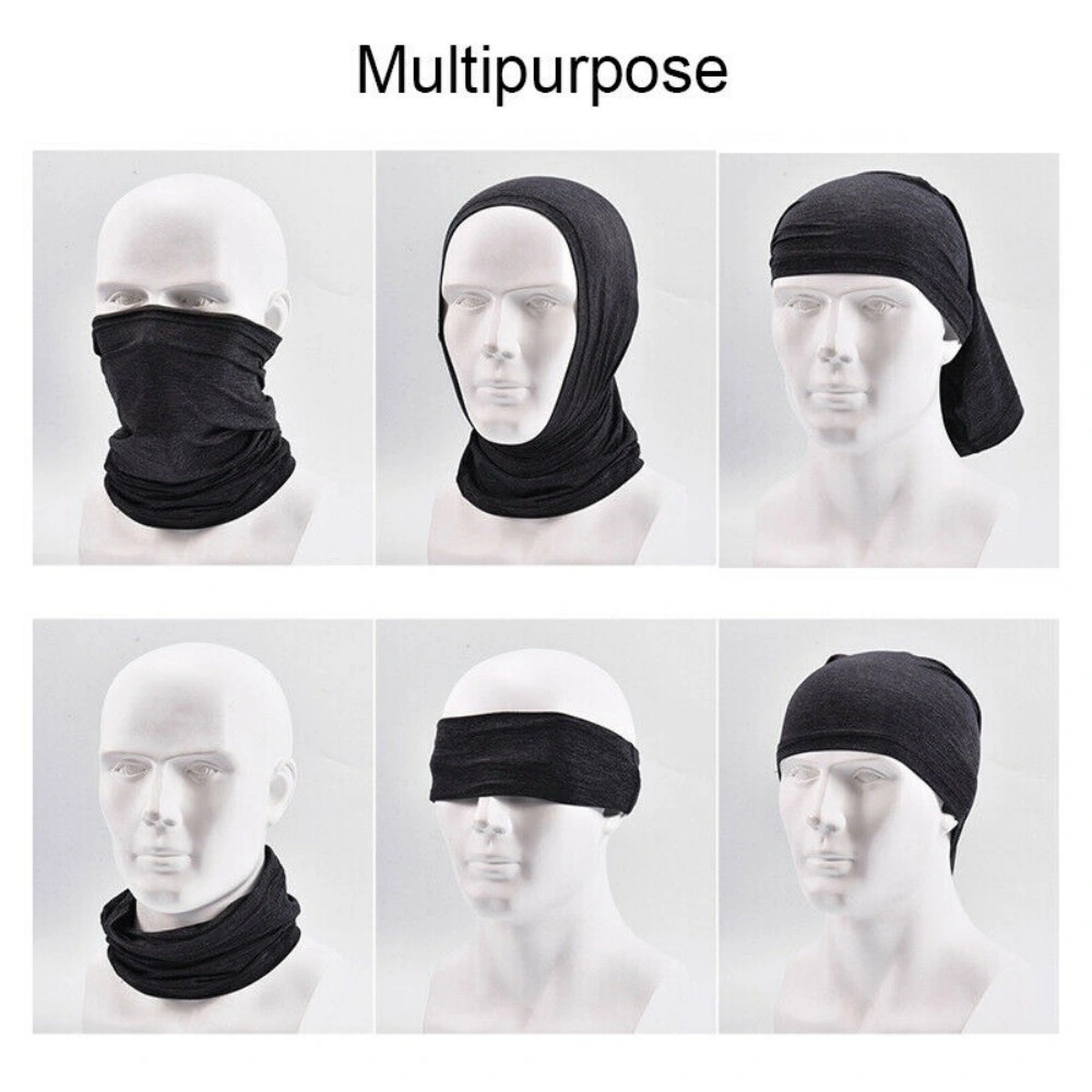 Motorcycle Balaclava Face Mask Neck Gaiter, Ice Silk Snood Scarf with Wristbands, Thermal Tube Scarf for Cycling Skiing view 3