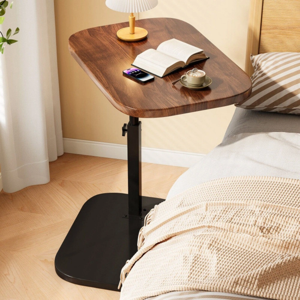 Adjustable C-Shaped Sofa Side End Table - Multi-Function Coffee Laptop Table for Living Room Bedroom, Portable & Lightweight