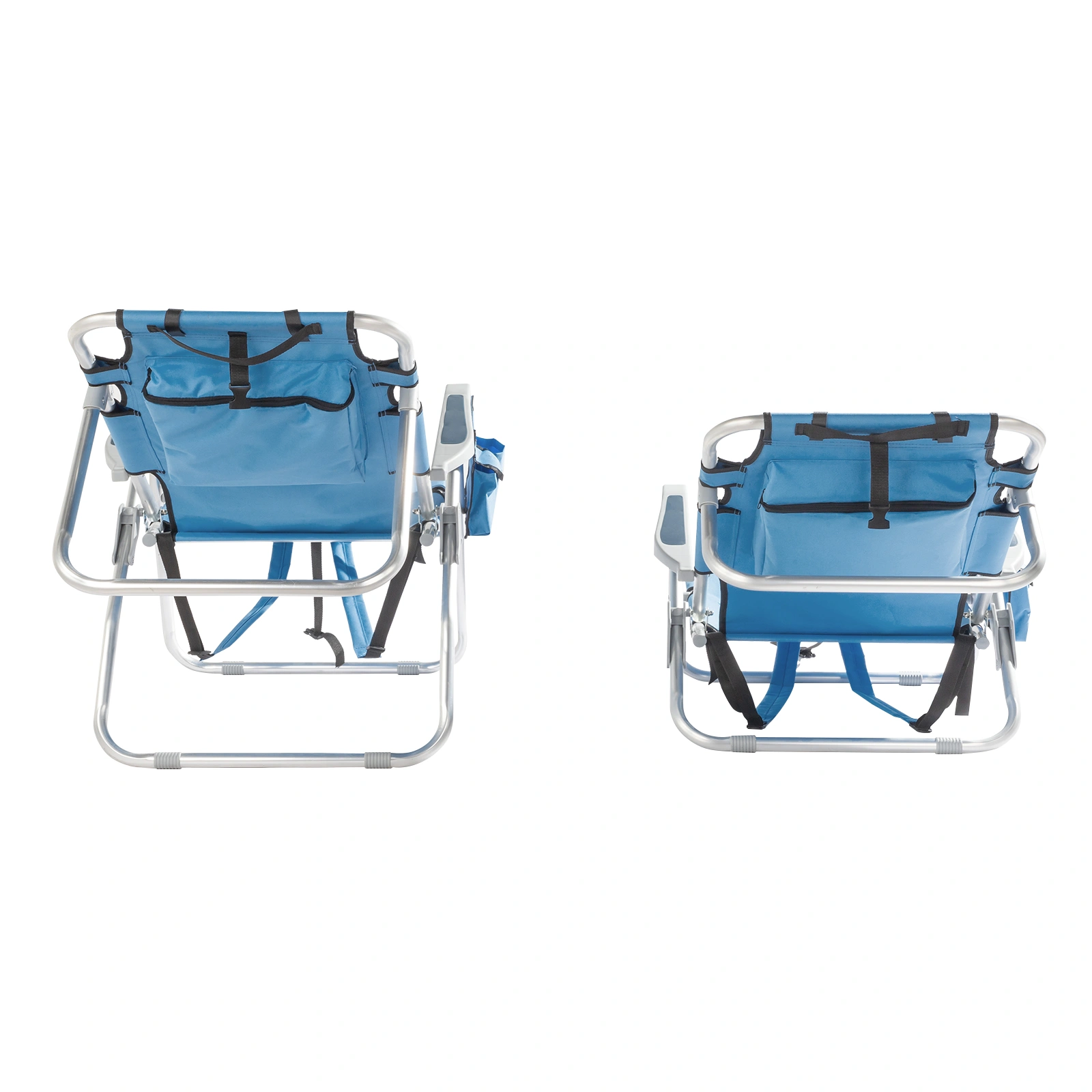 63*65*82cm Short Oxford Cloth Silver White Aluminum Tube Bearing 100kg Beach Chair Blue view 22