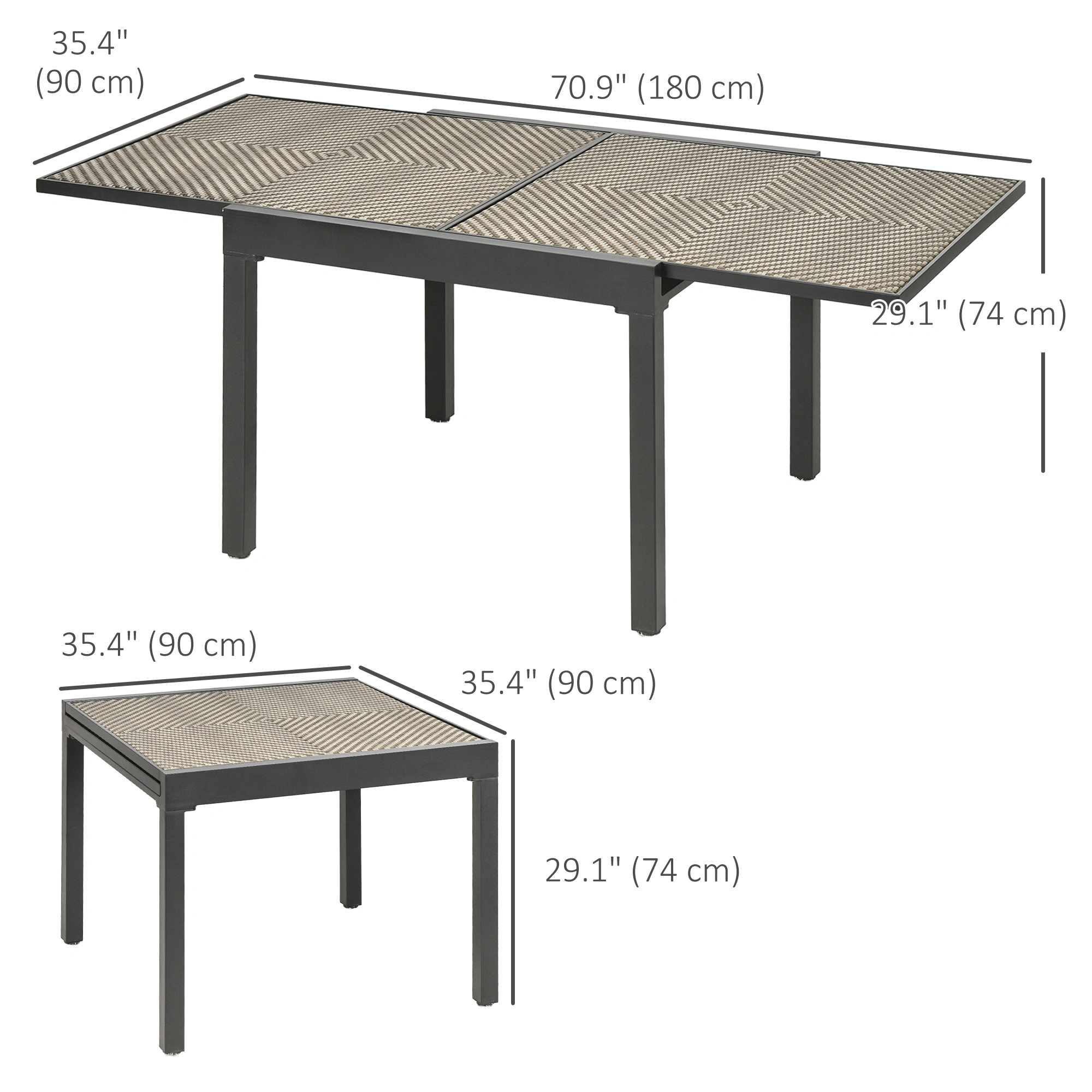 Foldable Camping Table with Sink & Faucet, Portable Outdoor Dining Table with Stainless Steel Basin, Lightweight Picnic Table for Camping, RV, Beach view 3