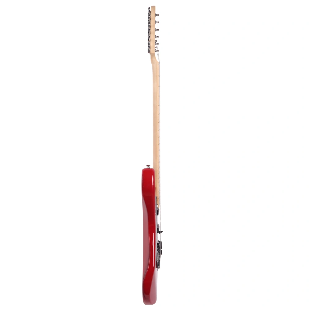 ST Stylish Electric Guitar with Black Pickguard Red view 5