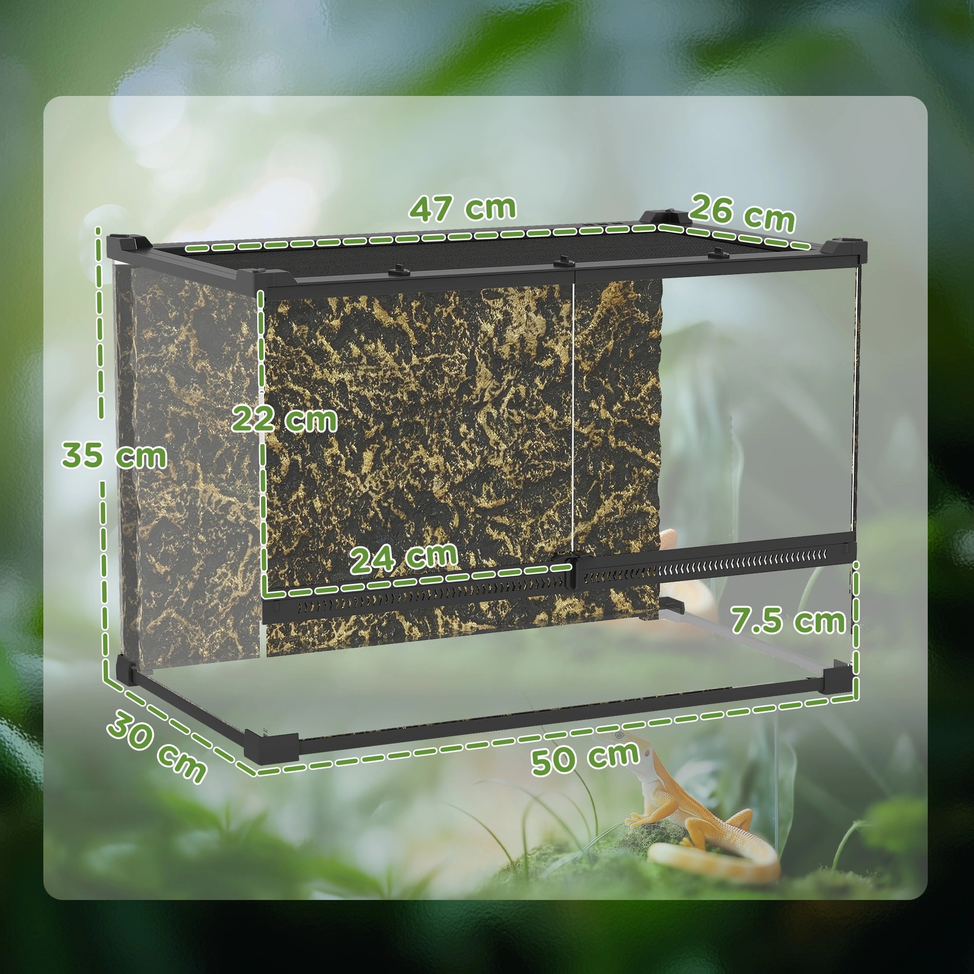 Turtle Cage Tortoise House - Spacious Reptile Enclosure with Ventilation, Safe Habitat for Tortoises, Lizards & Small Pets view 4