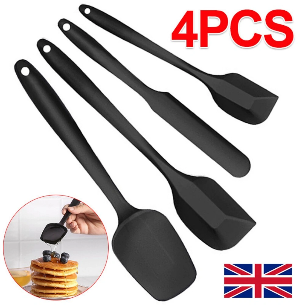 Silicone Spatula Set of 4, 315°C Heat Resistant Non Stick Rubber Kitchen Spatulas view 2