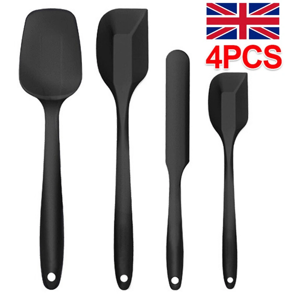 Silicone Spatula Set of 4, 315°C Heat Resistant Non Stick Rubber Kitchen Spatulas view 4