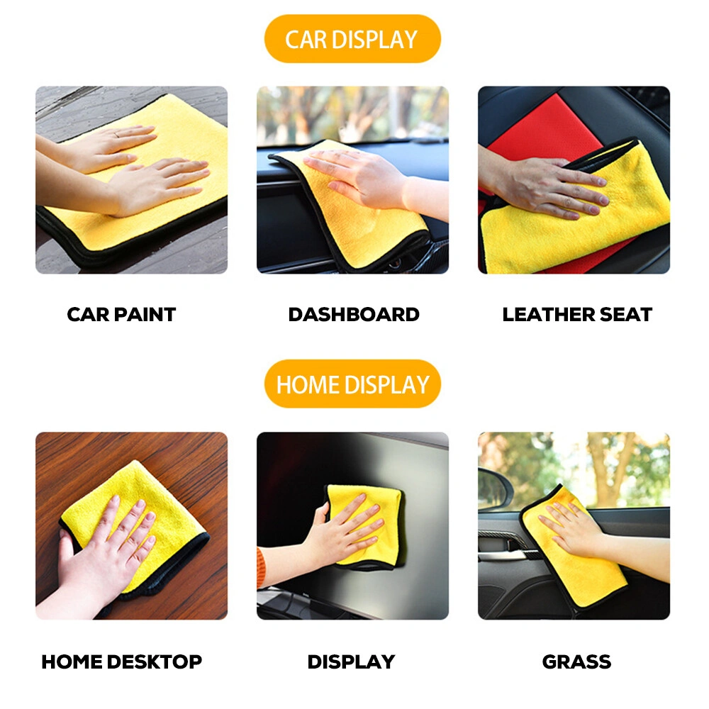 10 Pack Microfiber Polishing Cloths 1200GSM, Dry Cleaning Cloth for Car Detailing, Automotive view 4