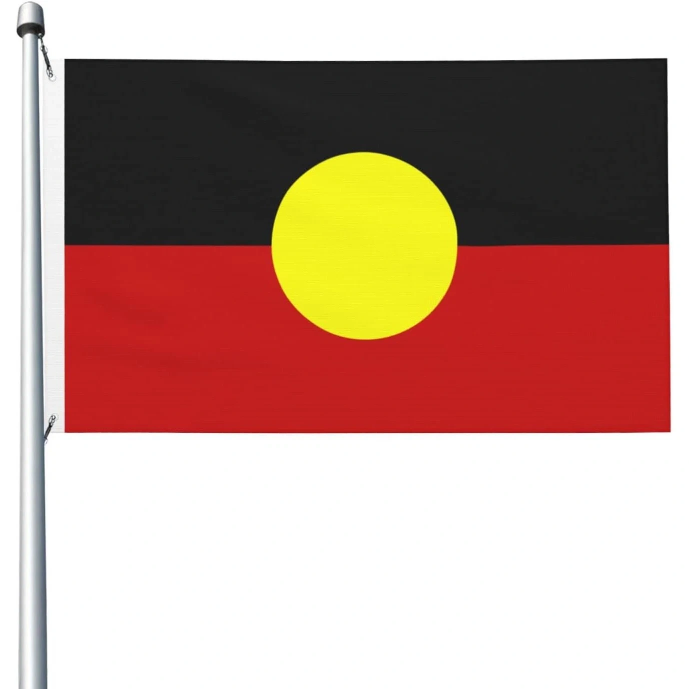 Australian Aboriginal Flag 60x90cm (2x3 FT), Indigenous Outdoor Garden Flag with Brass Grommets