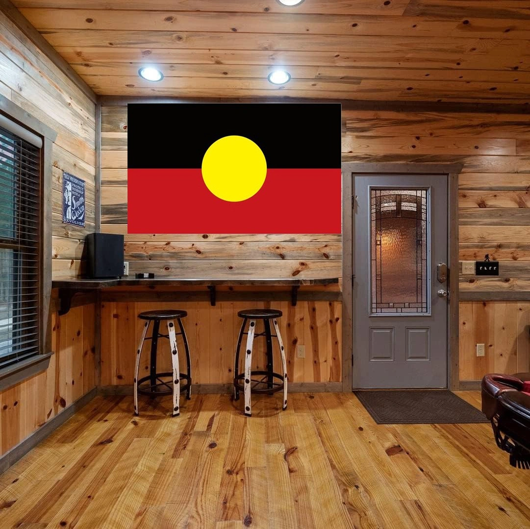 Australian Aboriginal Flag 60x90cm (2x3 FT), Indigenous Outdoor Garden Flag with Brass Grommets view 5
