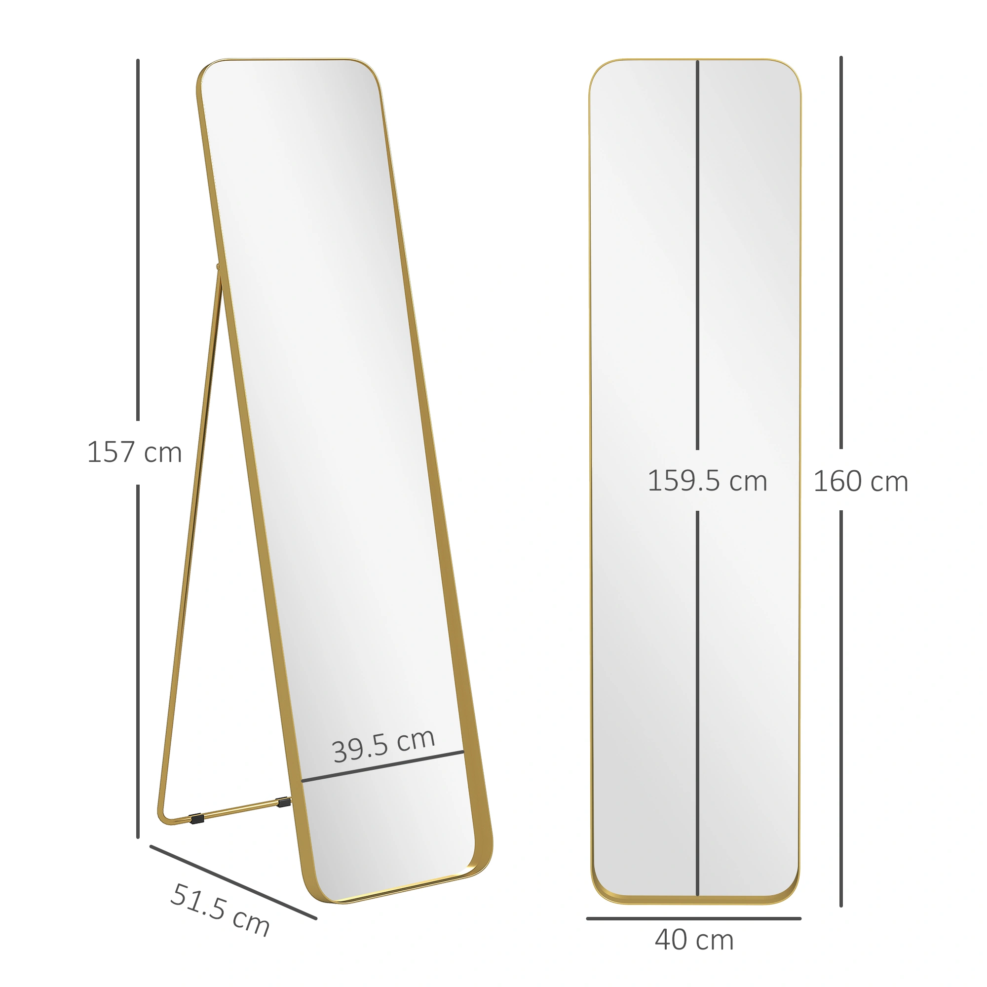 Full Length Dressing Mirror with Stand for Bedroom, Full Body Vanity Mirror view 2