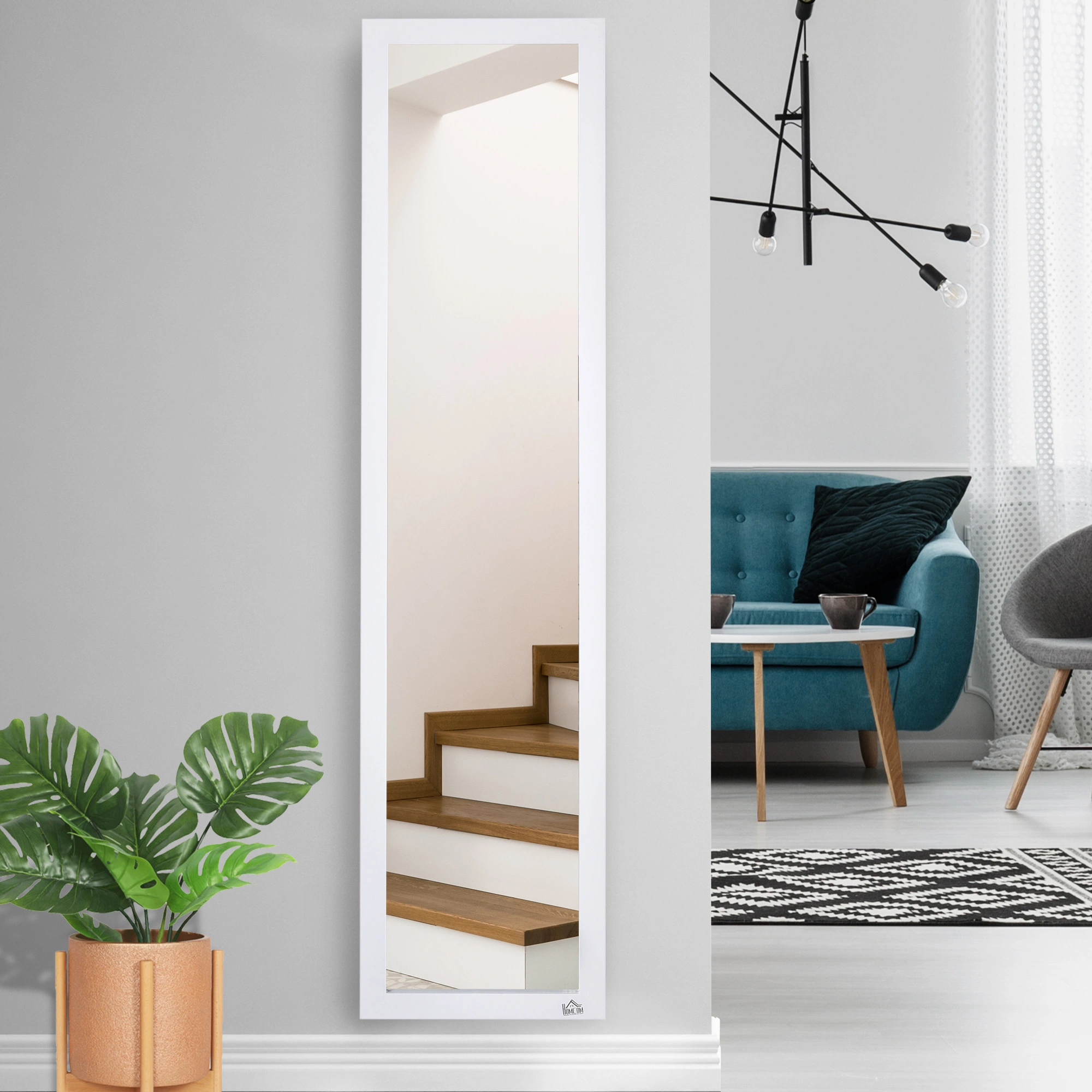 Full Length Dressing Mirror with Frame, Freestanding Floor Beauty Mirror, Full Height Vanity Mirror for Bedroom view 3