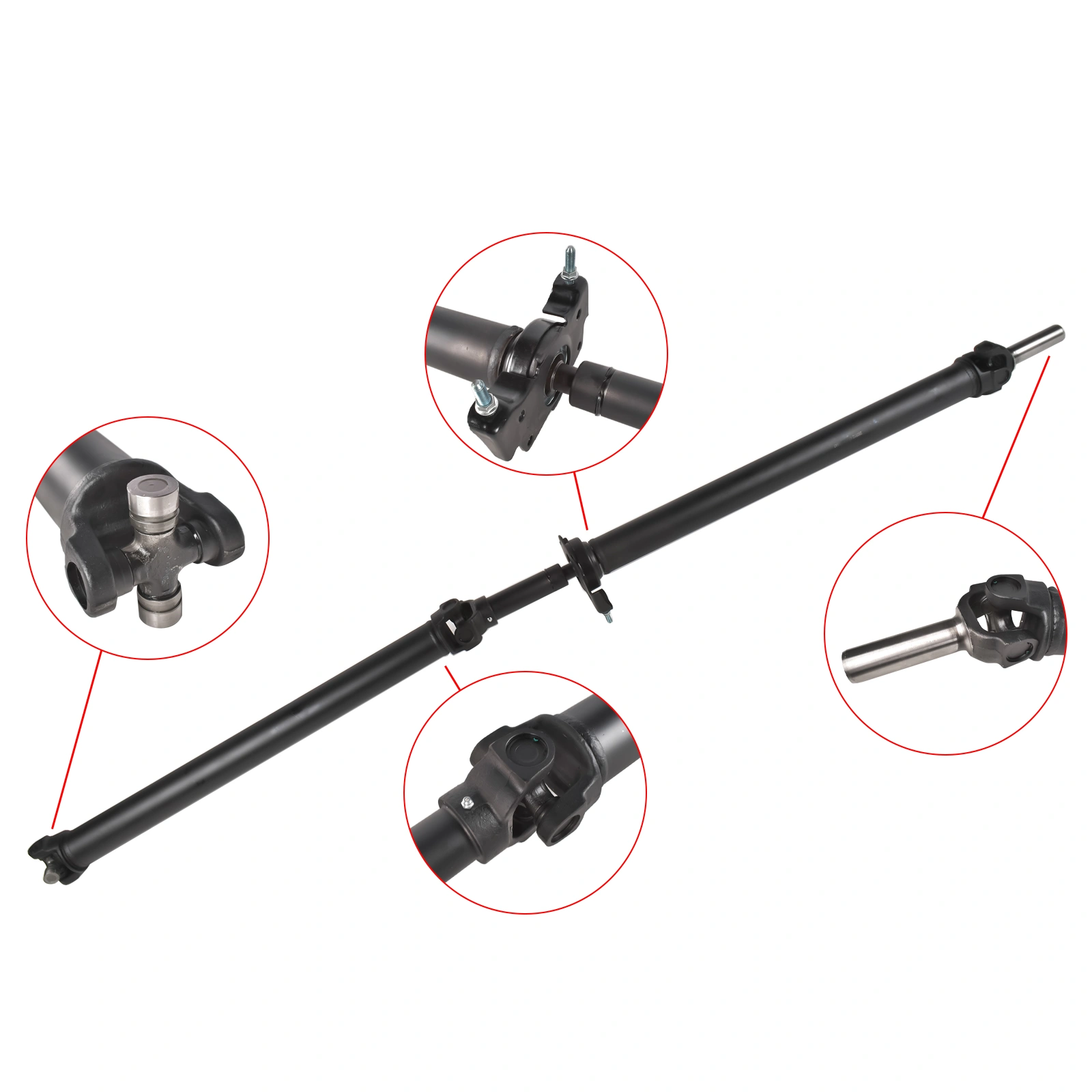 Rear Drive Shaft Compatible with Chevrolet Silverado 1500 GMC Sierra 1500 Pickup RWD Only 1999-2006 Black 1Pc view 5