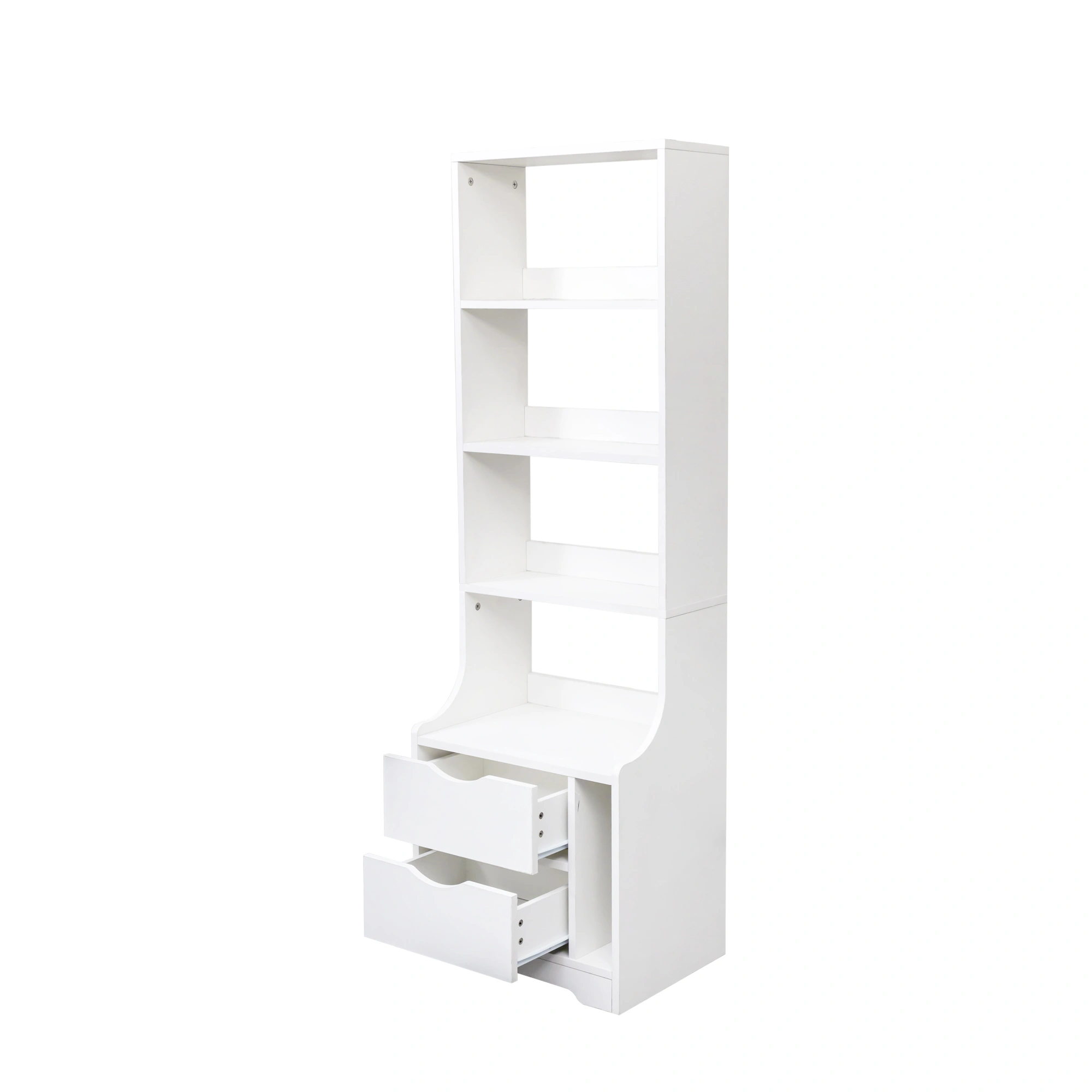 Night Stand with Bookshelf & 2 Storage Drawers, Bedside Table with Open Shelf for Bedroom, Living Room, Small Space Storage Organizer view 12