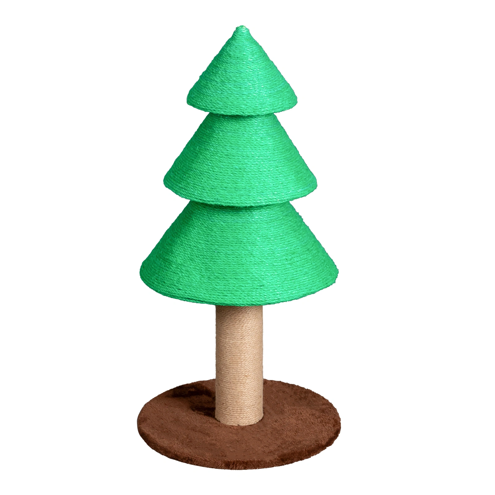 31.5in Christmas Tree Cat Scratcher, Cat Scratching Post for Indoor Cats, Large Sisal Cat Scratching Tree Cat Scratch Tower, Green view 8