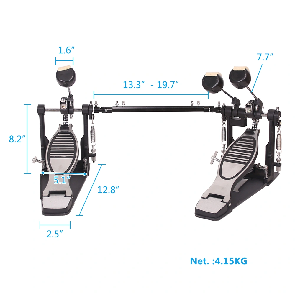 Double Kick Drum Pedal Professional Double Bass Drum Pedal view 12